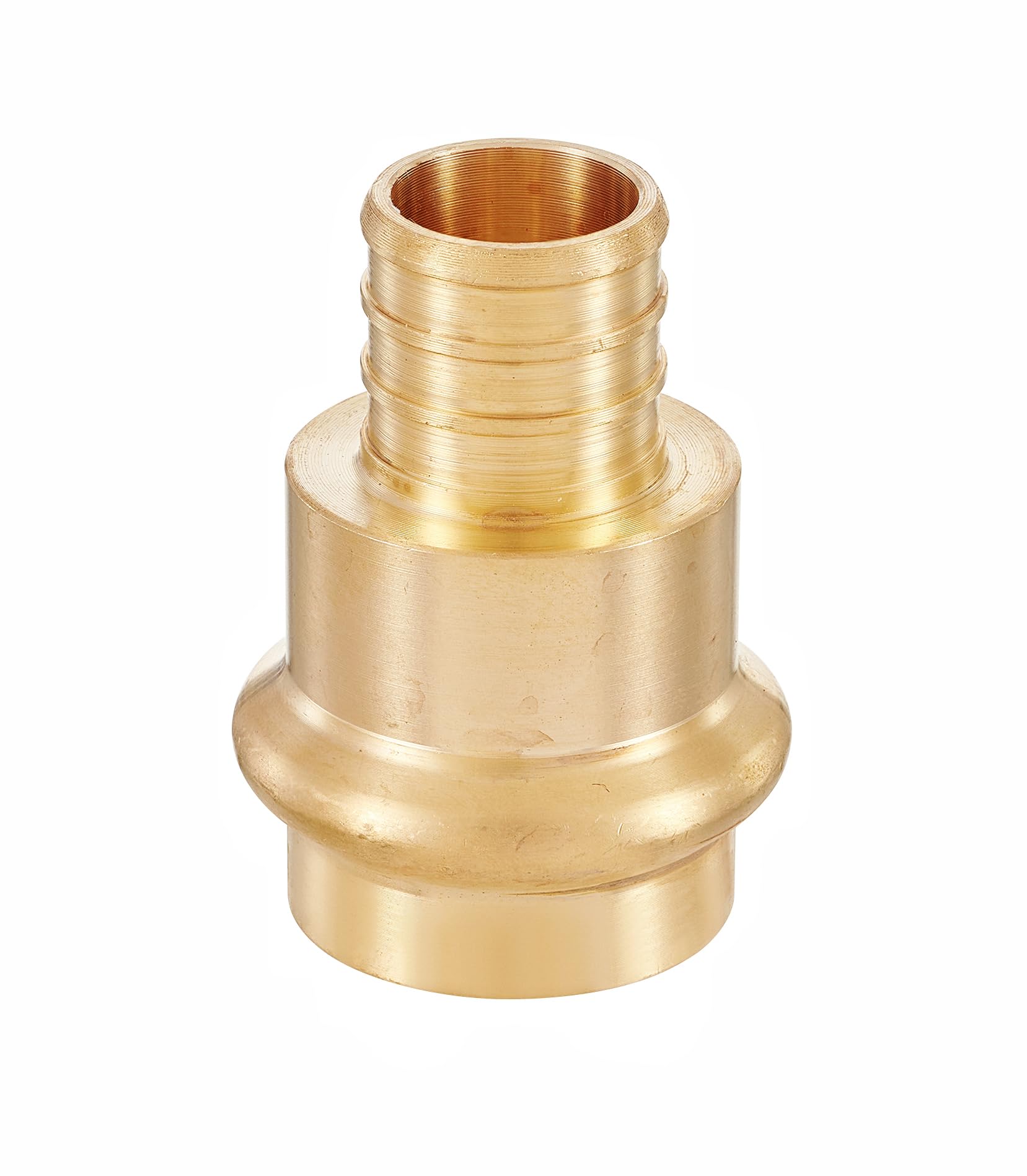 (Pack of 2) EFIELD 1" Copper Press X 1" PEX Crimp Coupling Brass Adapters For Copper and Pex Pipe Connection,(PEX1807388-2PCS)