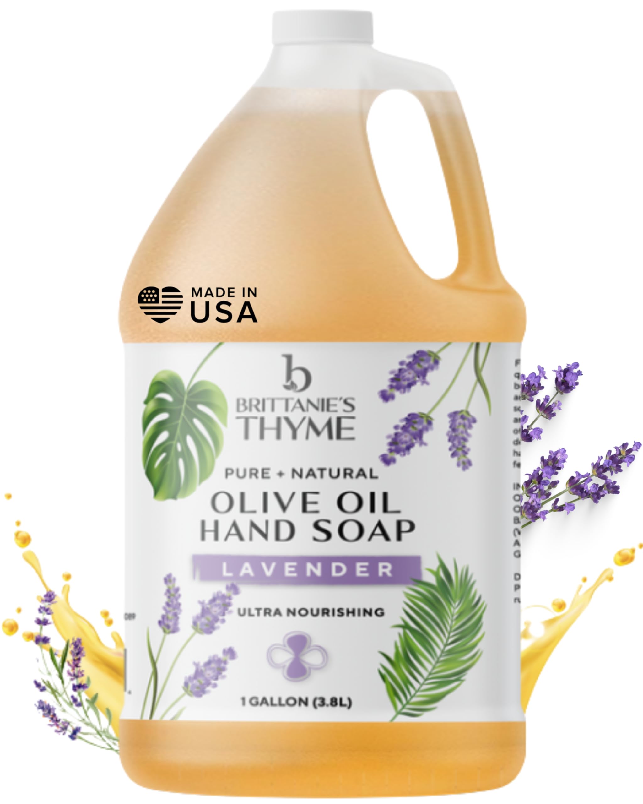 Brittanie’s Pure Castile Liquid Soap Refill, Bergamot Lime, 12 Ounce | Dish Soap, Hair & Body, Home, Gentle and Pure, Made with Natural Luxurious Oils, Vegan & Gluten Free Non-GMO