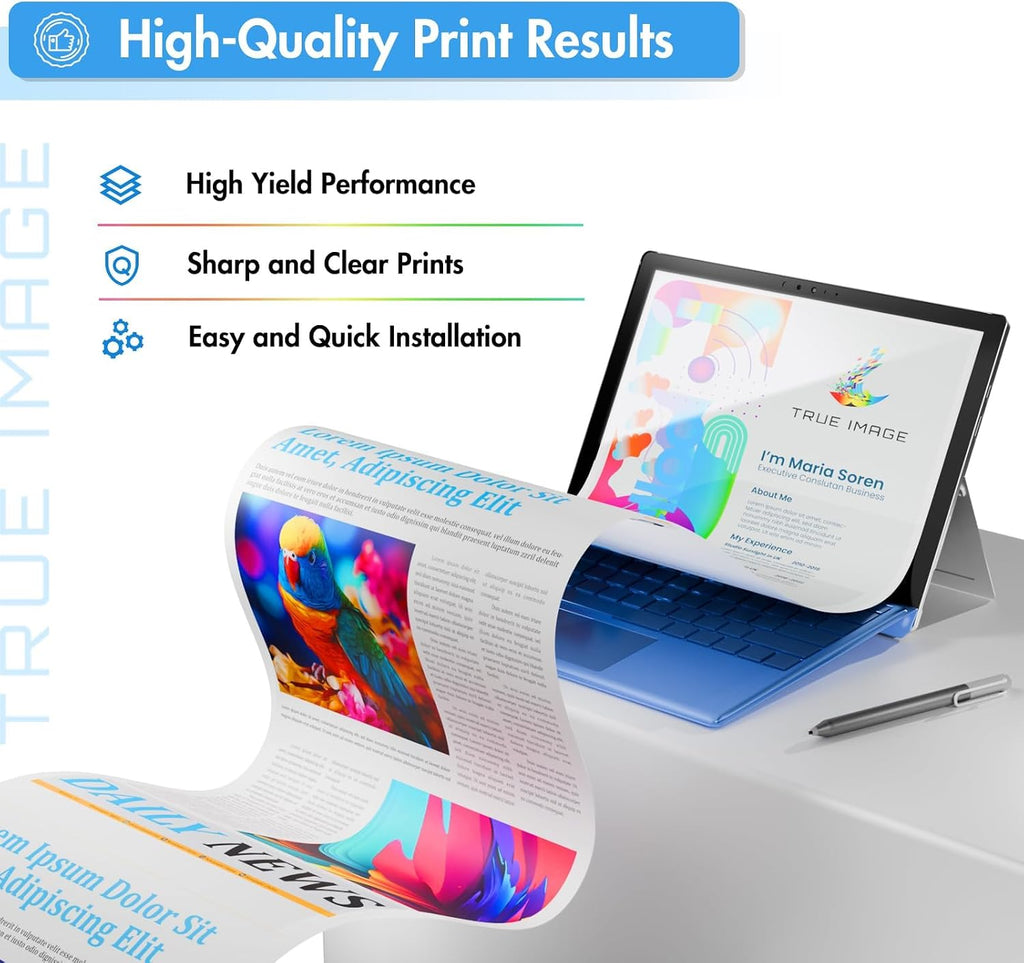 TRUE IMAGE Compatible Toner Cartridge Replacement for HP 202A CF500A 202X M281fdw HP Color Pro MFP M281fdw M281cdw M254dw M281fdn M254 M281 202 Toner Printer (Black Cyan Yellow Magenta, 4-Pack)