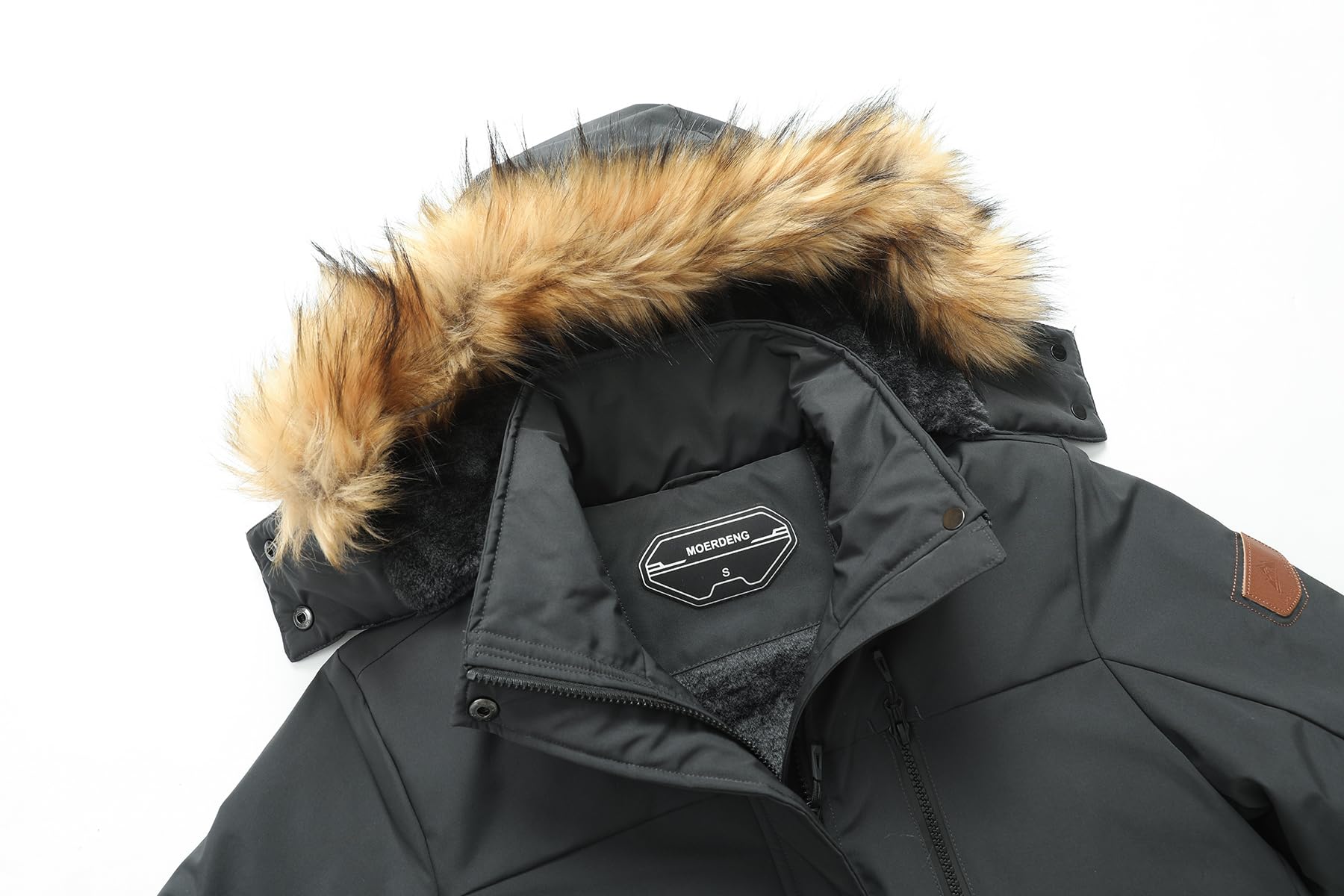 MOERDENG Women's Waterproof Ski Snow Jacket Winter Warm Hooded Snow Coat Mountain Windproof Ski Jacket For Women