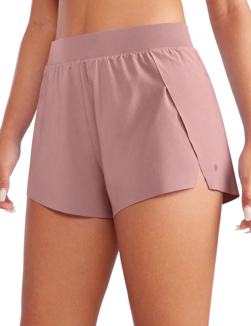CRZ YOGA V Split Running Shorts for Women 2.5" - High Waisted Workout Athletic Gym Track with Liner Breathable Quick Dry