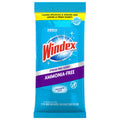Windex Wipes Glass Cleaning Ammonia Free, Pre-Moistened Wipes for Cleaning All Glass Surfaces, Crystal Rain Fresh Scent, 25 Count