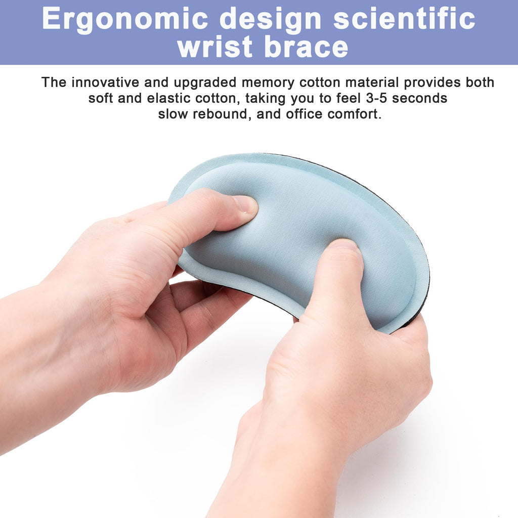 Hoewina Keyboard Wrist Rest,Ergonomic Wrist Rest,Superfine Fabric and Gel Memory Foam Wrist Pad for Computer Keyboard for Easy Typing & Pain Relief, Suitable for Office, Family, Outdoor, Bean Green