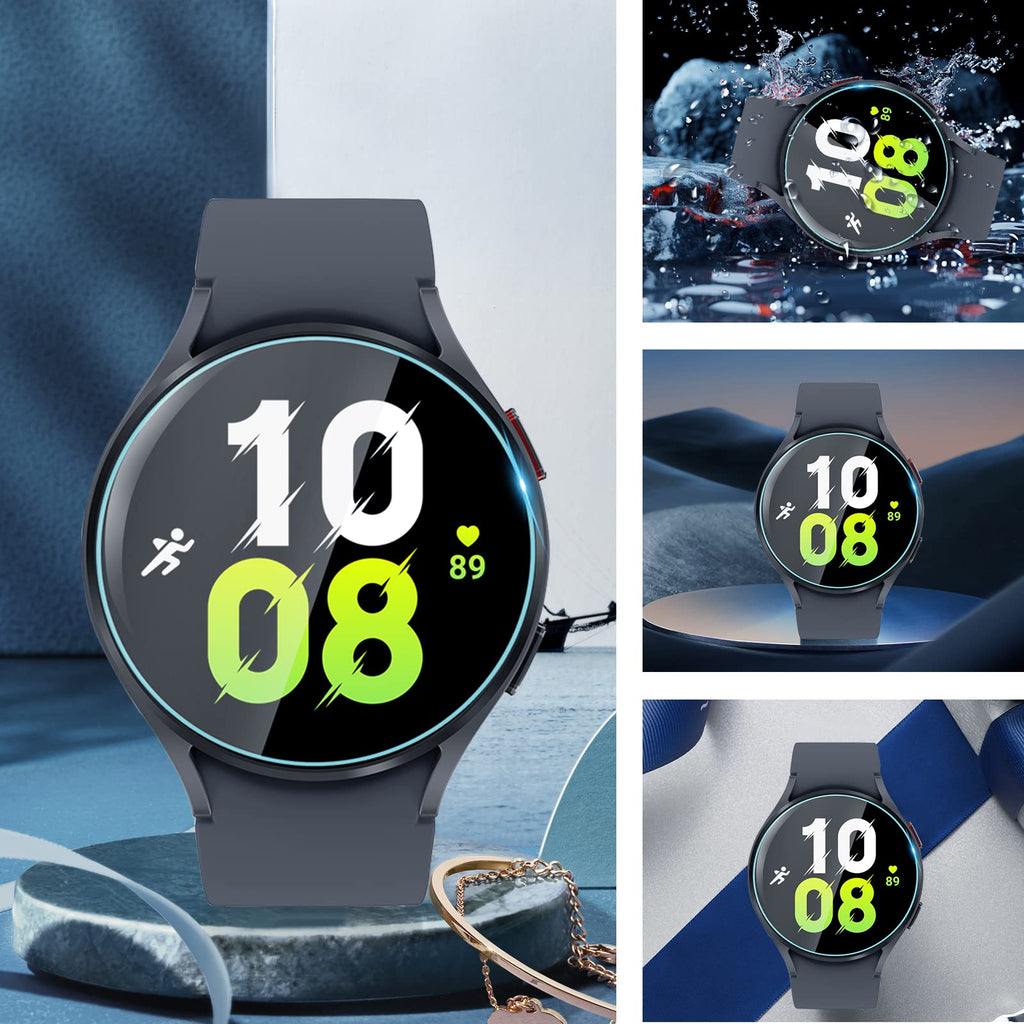 Suoman 4-Pack for Samsung Galaxy Watch 4 Classic 46mm Tempered Glass Screen Protector for Galaxy Watch 4 Classic 46mm Smartwatch [2.5D 9H Hardness] [Anti-Scratch]