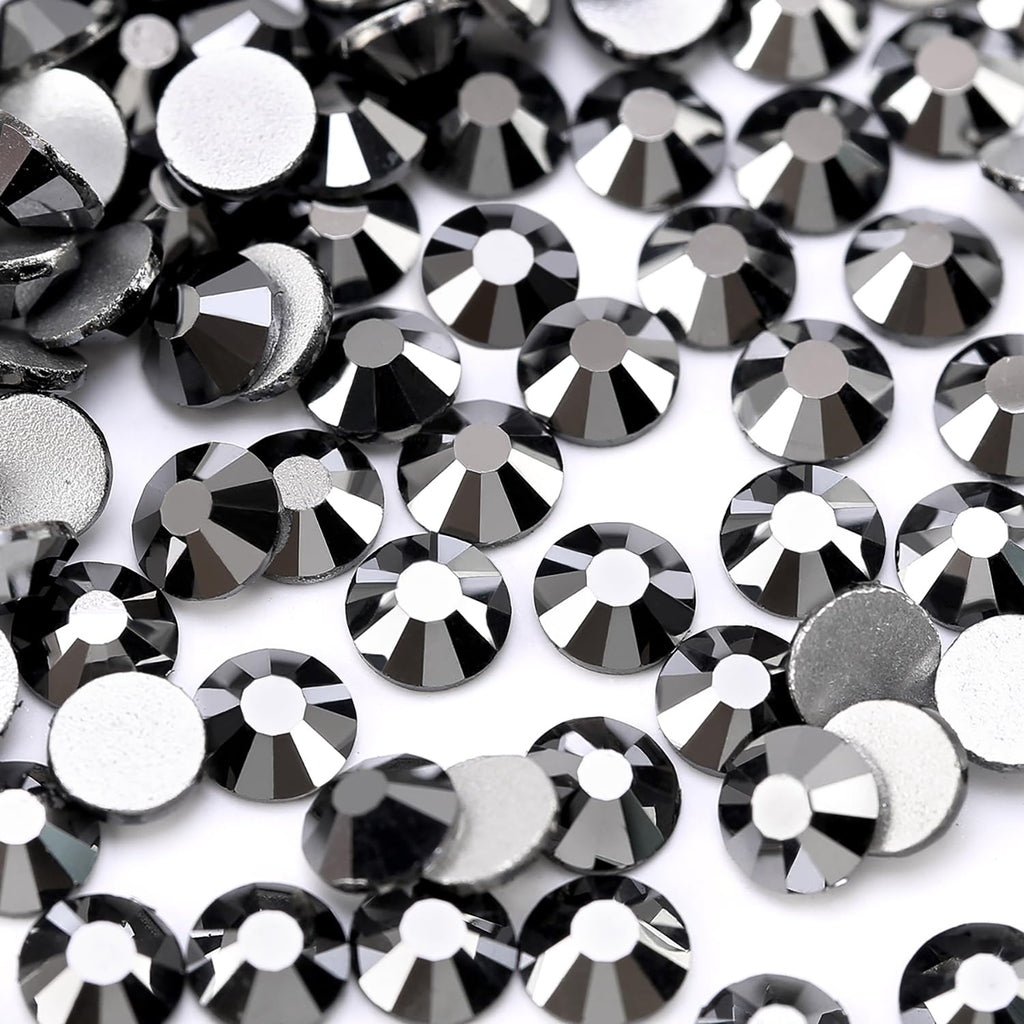 2880 Pieces Flatback Rhinestones Glue Fix Crystal Glass Diamantes Gems for Crafting Nail Art Crafts Decorations Clothes Shoes 1.4 mm (ss3, Amber)