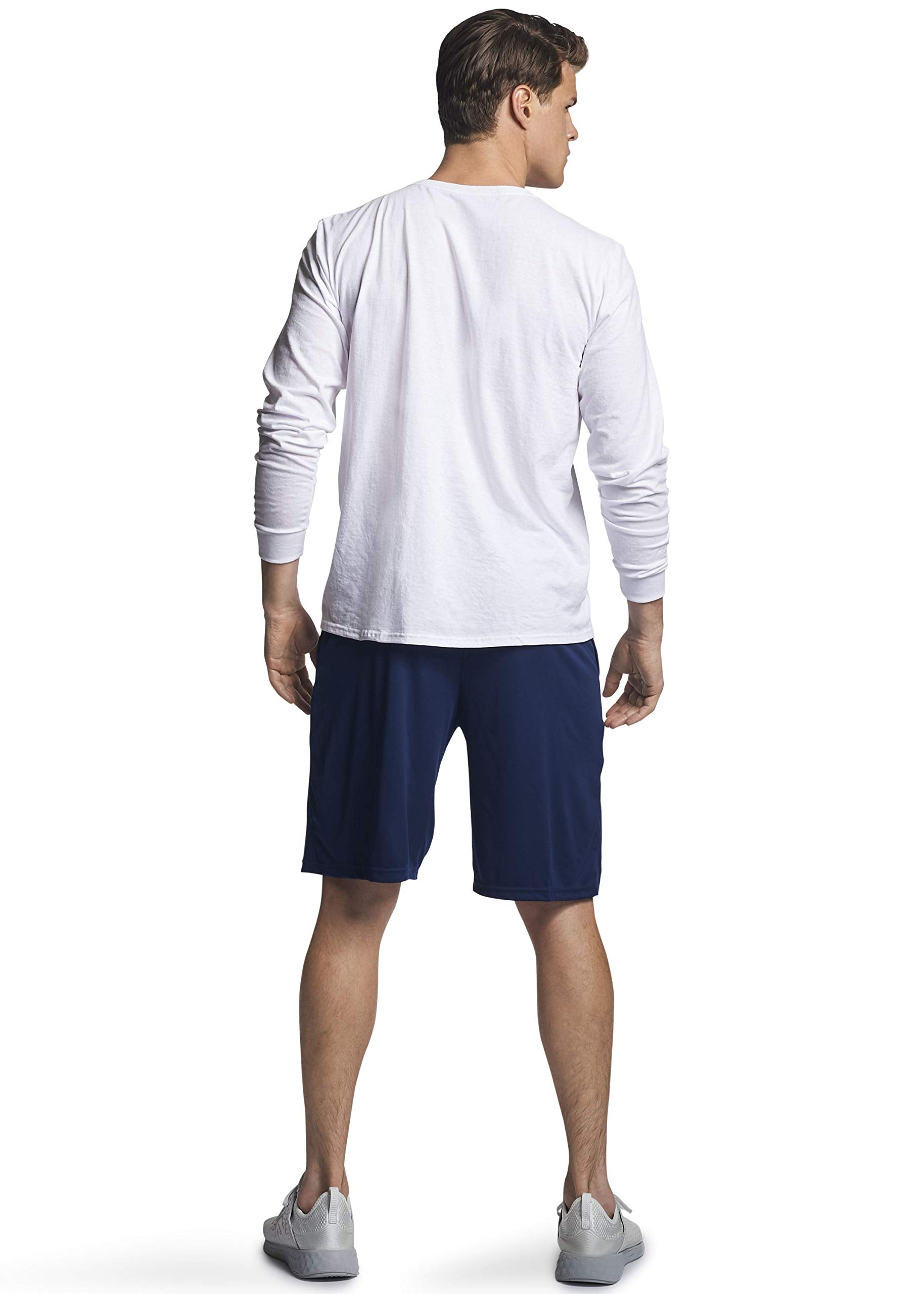 Russell Athletic Men's Dri-Power Long Sleeve Tees, Moisture Wicking, Odor Protection, UPF 30+