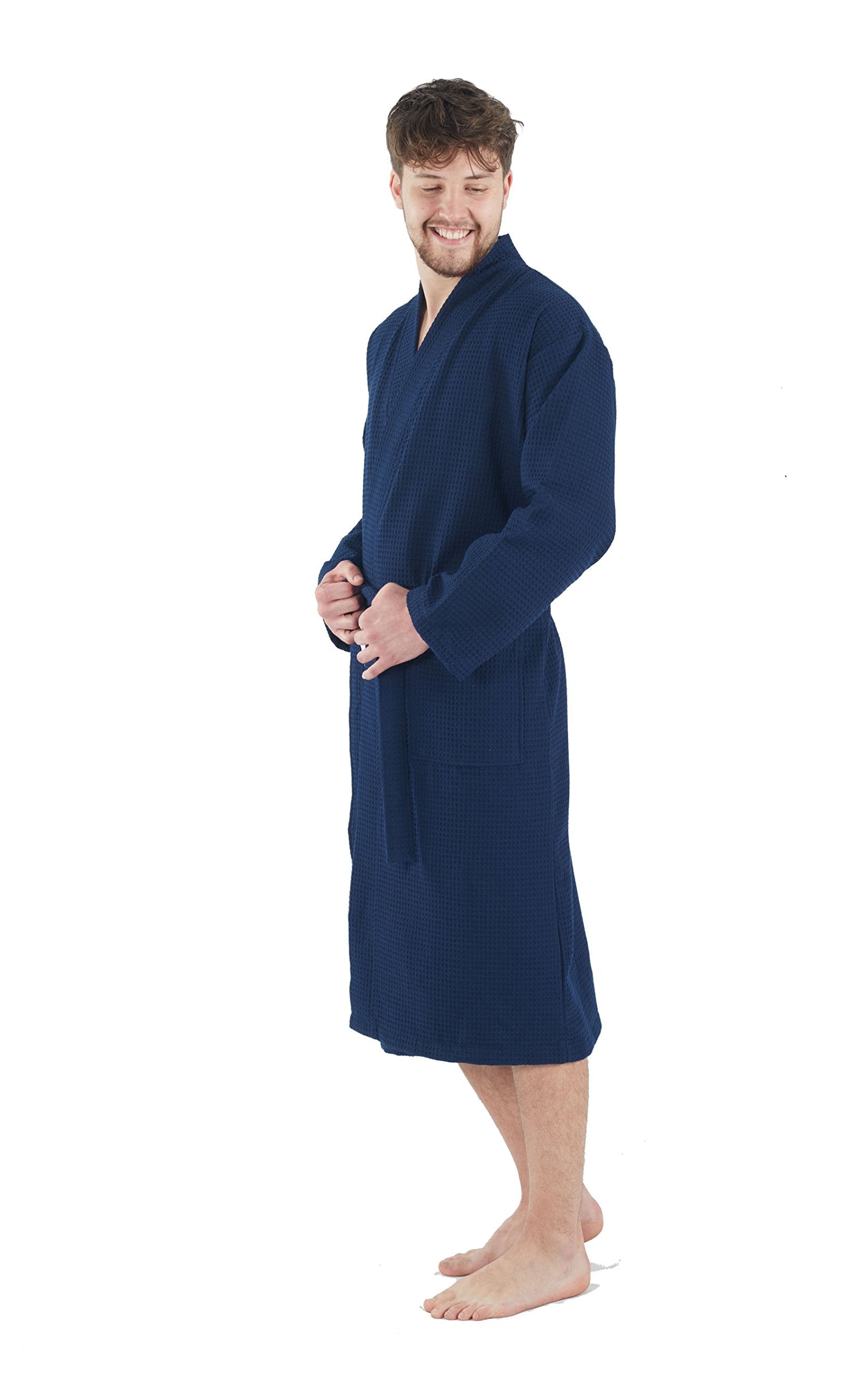 BAGNO MILANO Mens Robes, Waffle Robes For Men, Turkish Cotton Mens Bathrobes