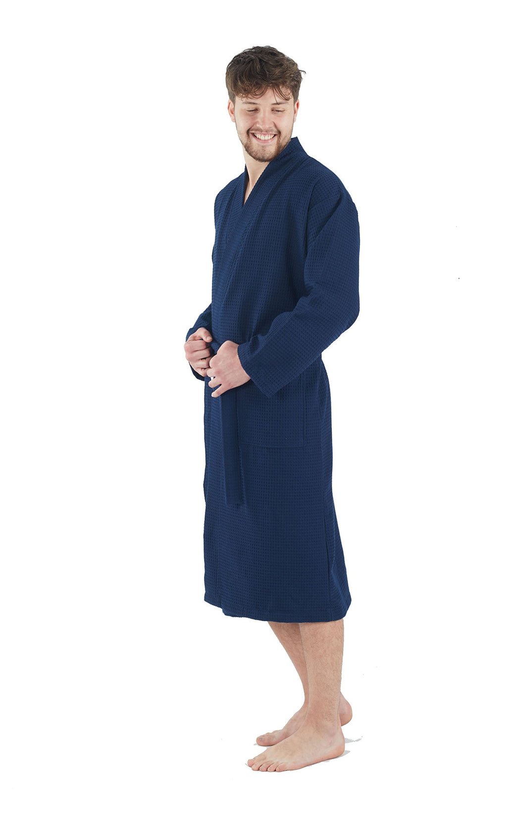 BAGNO MILANO Mens Robes, Waffle Robes For Men, Turkish Cotton Mens Bathrobes