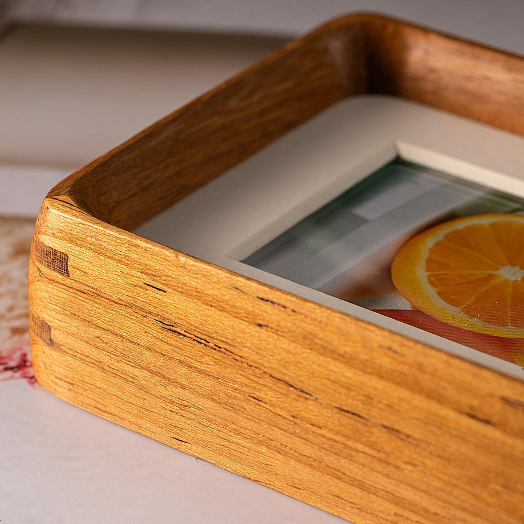 Mini Wood Picture Frame,Small Picture Frames 2x3 with Tiny Mat | Cute Polaroid Picture Frame,Teak Solid Natural Wood Tiny Photo Frame, Tabletop and Wall Mounting