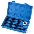 Thorstone 5pcs Harmonic Balancer Installer Set | 5pc Long Reach Crank Pulley Underdrive Pulley Damper Installation Tool Kit with 4 Adapters & Nut Bearing