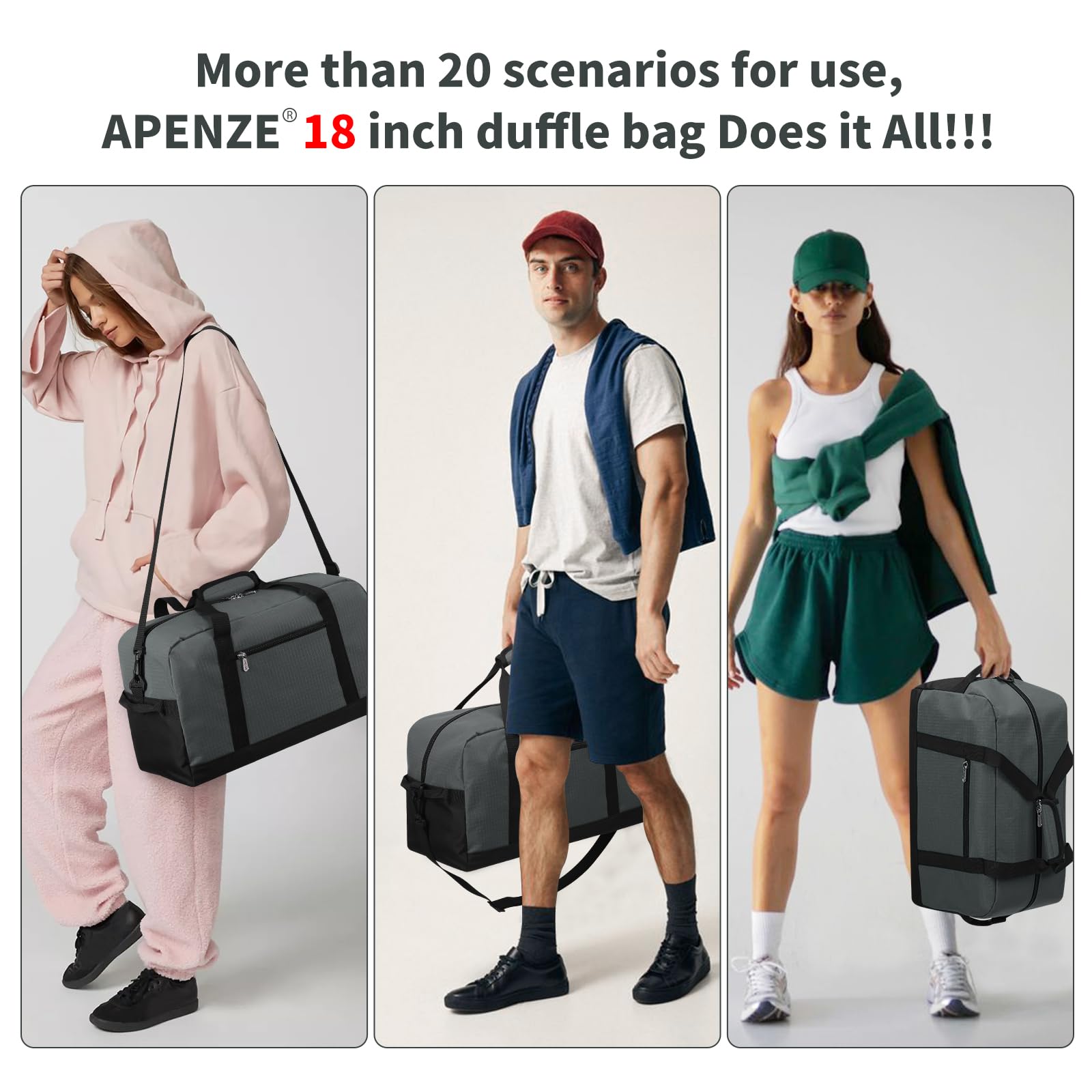 Apenze Small Gym Bag Carry On Bag - 12 in Mini Duffle Bag Lightweight for Overnight Travel(Camouflage)