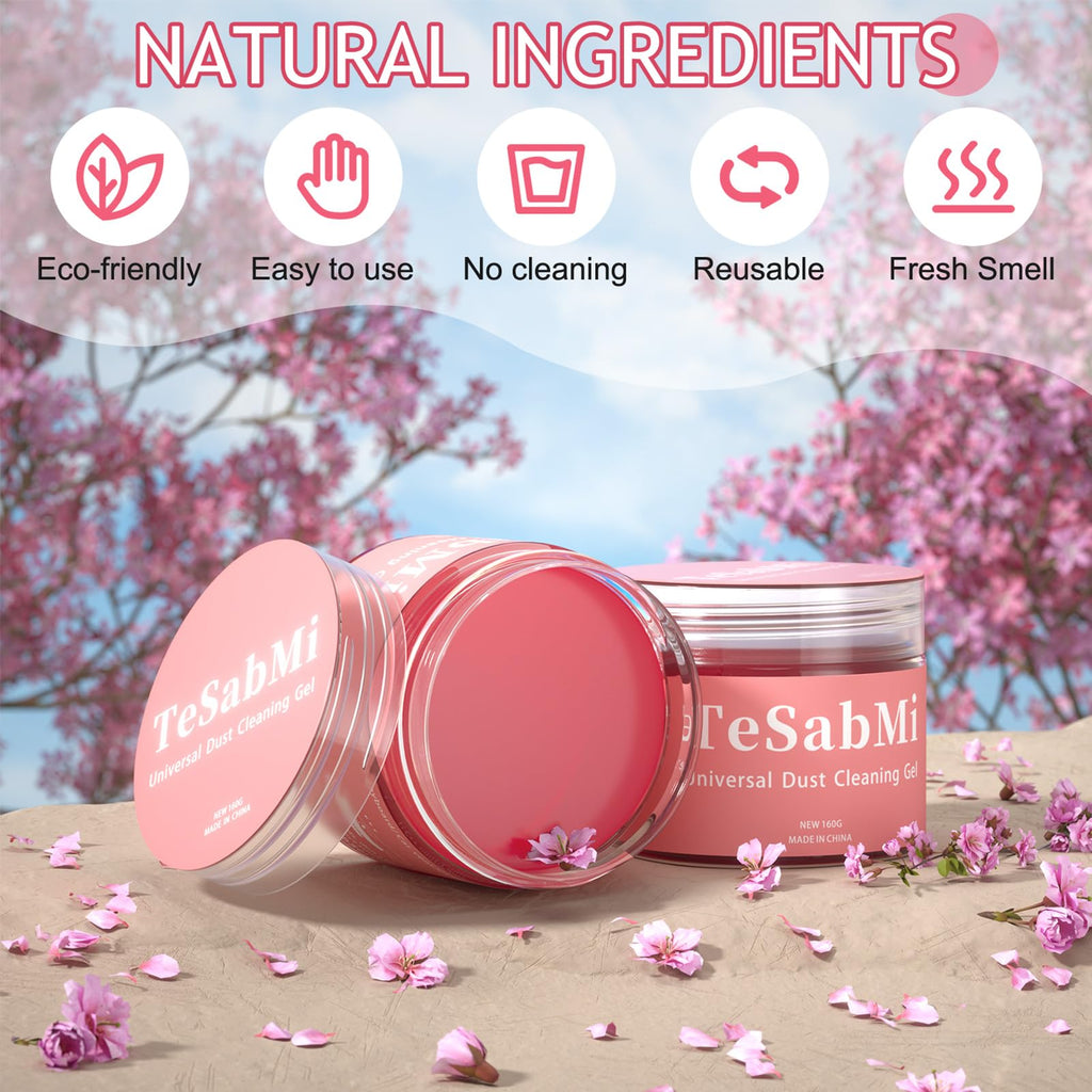 TeSabMi Car Cleaning Gel Car Cleaning Putty Car Putty Car Interior Cleaner Car Slime Car Detailing Kit Car Accessories Gifts for Men Women Stocking Stuffers Red
