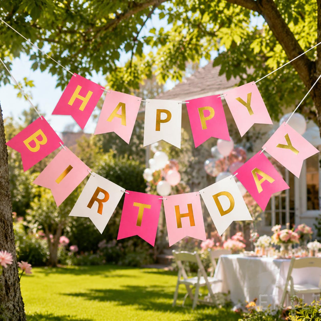 Letjolt Mint Blue Happy Birthday Banner Party Signs 13 Pcs | Supplies for Birthday Party Decorations Nursery Decor