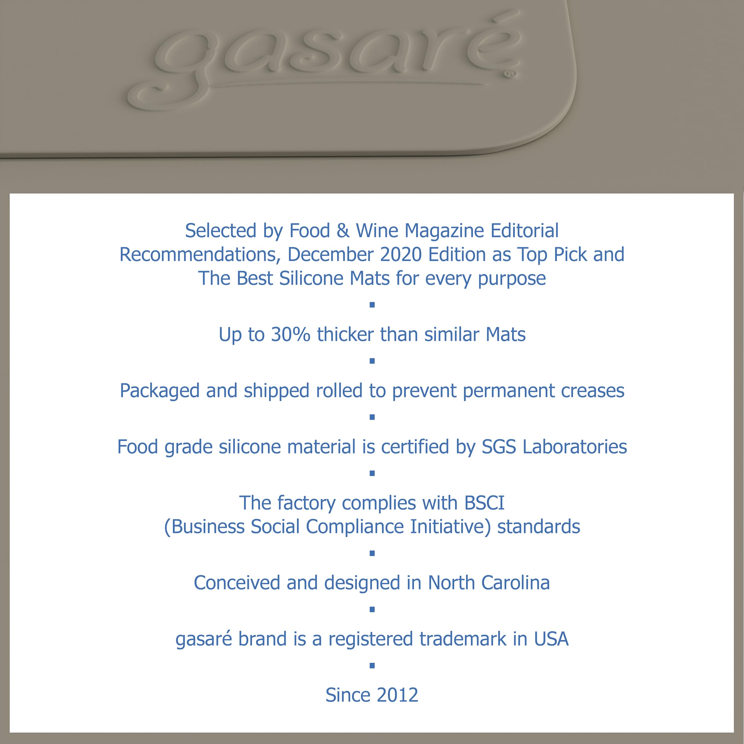 GASARE, Set of 2, Extra Large, Thick, Silicone Mats for Kitchen Counter, Heat Resistant Mats, Countertop Protector, Non-Slip, Easy to Clean, 25 x 17 Inches x 1.4mm, Black