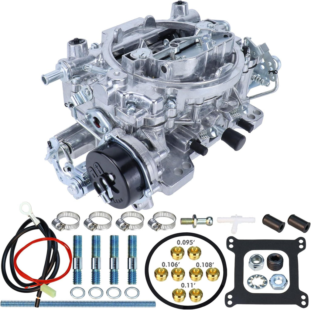 1406 Carburetor for Performer 600 CFM 4 Barrel Carburetor Square Bore AFB-style Air Valve Secondary Compatible with Silverado Corvette Mustang Mercury GMC Pickup Truck carb with Electric Choke