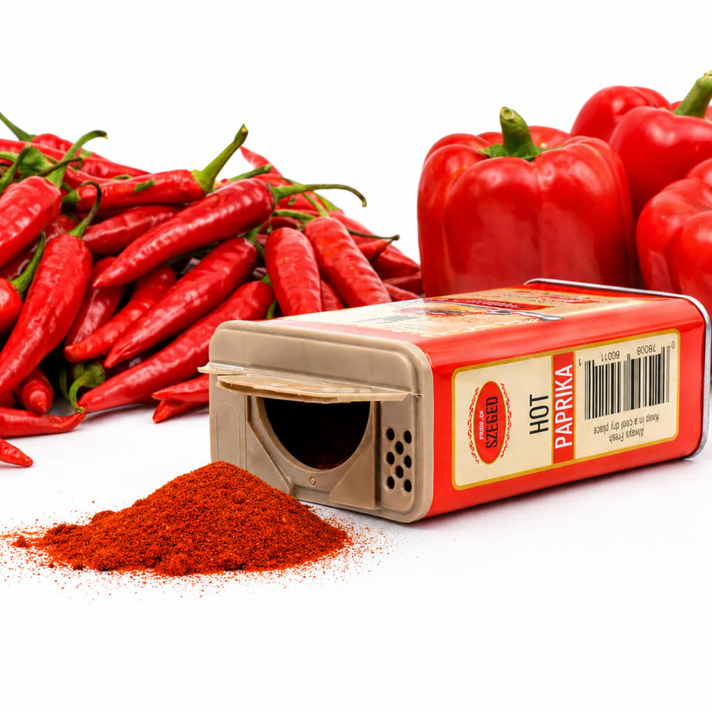 Pride of Szeged Hot Paprika Powder, Bright Red, 4 oz. Tin, 1-Count