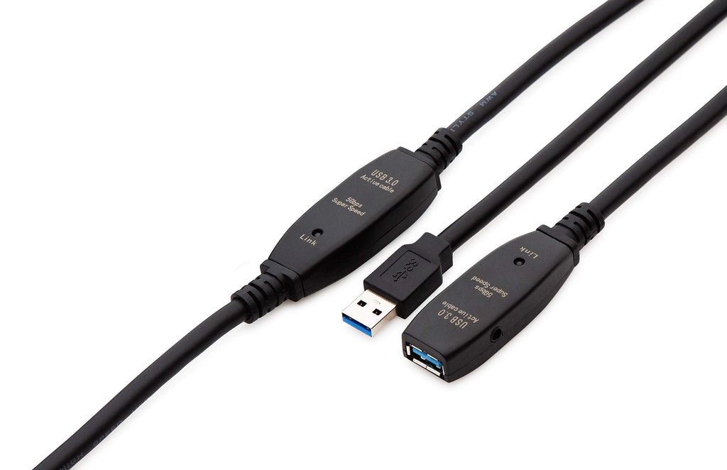 MutecPower 16 Feet Active USB Extension Cable 3.0 Male to Female with A Extension chipset Signal Booster - Active Extension/Repeater Cord 5 Meters / 16 Feet