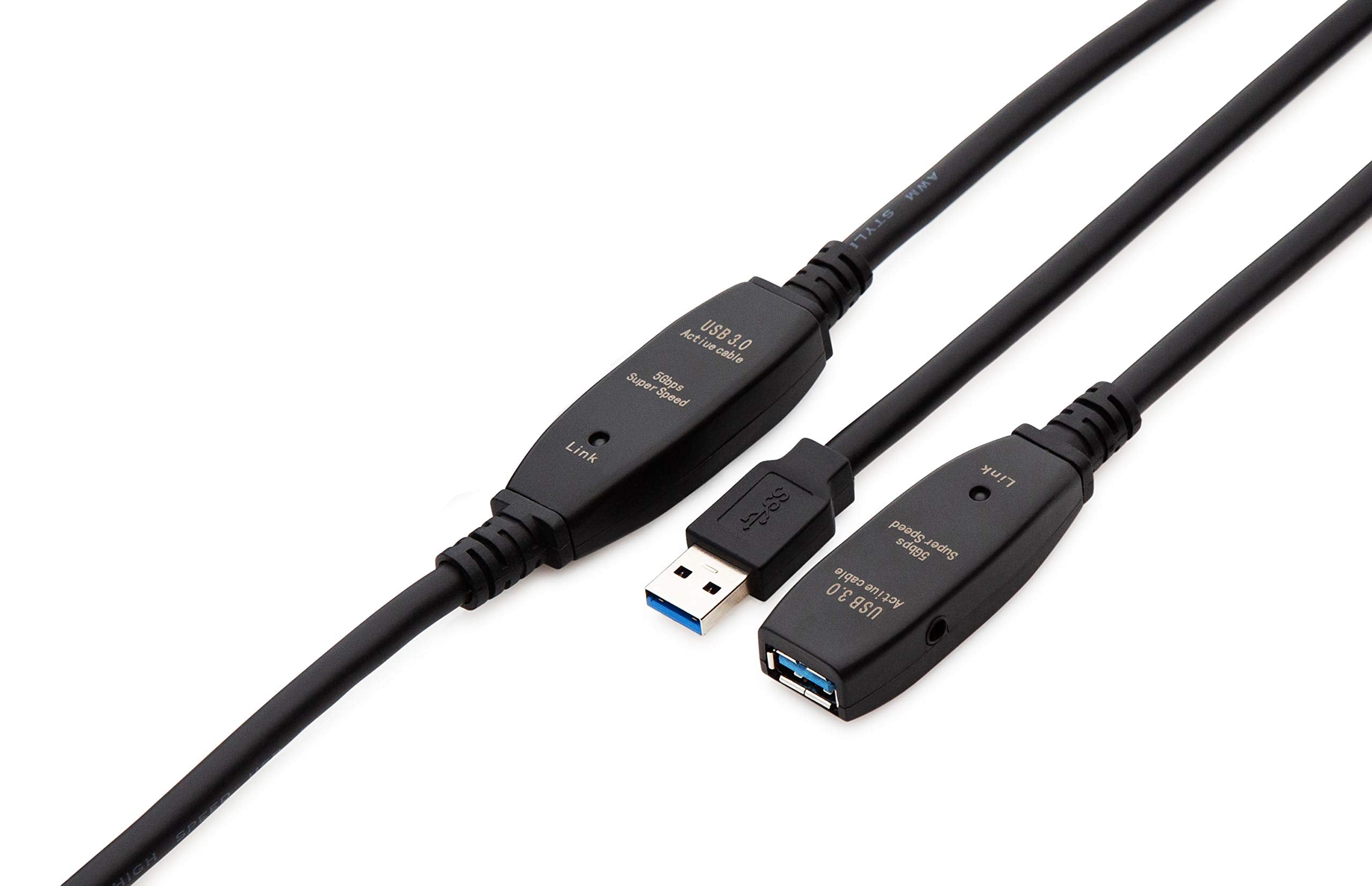 MutecPower 16 Feet Active USB Extension Cable 3.0 Male to Female with A Extension chipset Signal Booster - Active Extension/Repeater Cord 5 Meters / 16 Feet