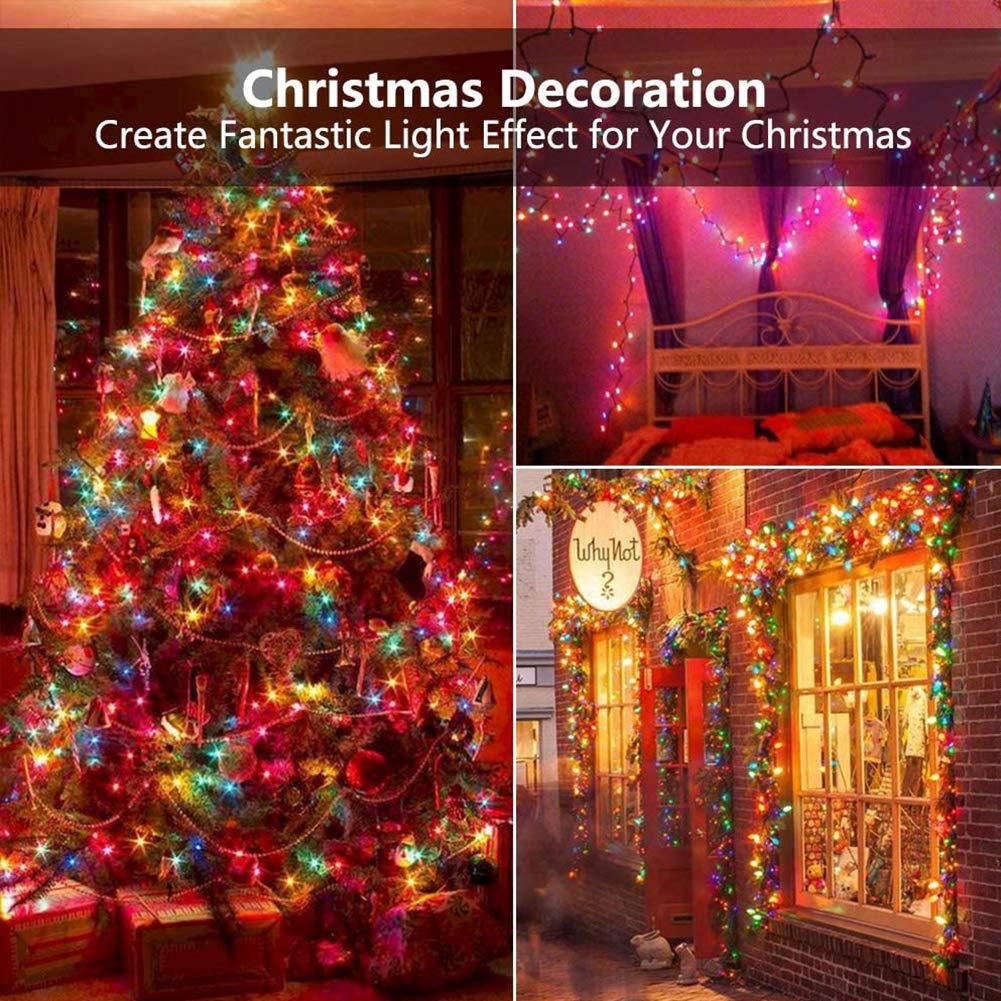 Christmas Lights Indoor Outdoor, 2PACK 13FT 50-count Lights Incandescent Mini valentine's day String Light, 120V Certified Green Wire Light for Xmas Tree, Patio, Holiday, Party, Home, Garden Decor,Red