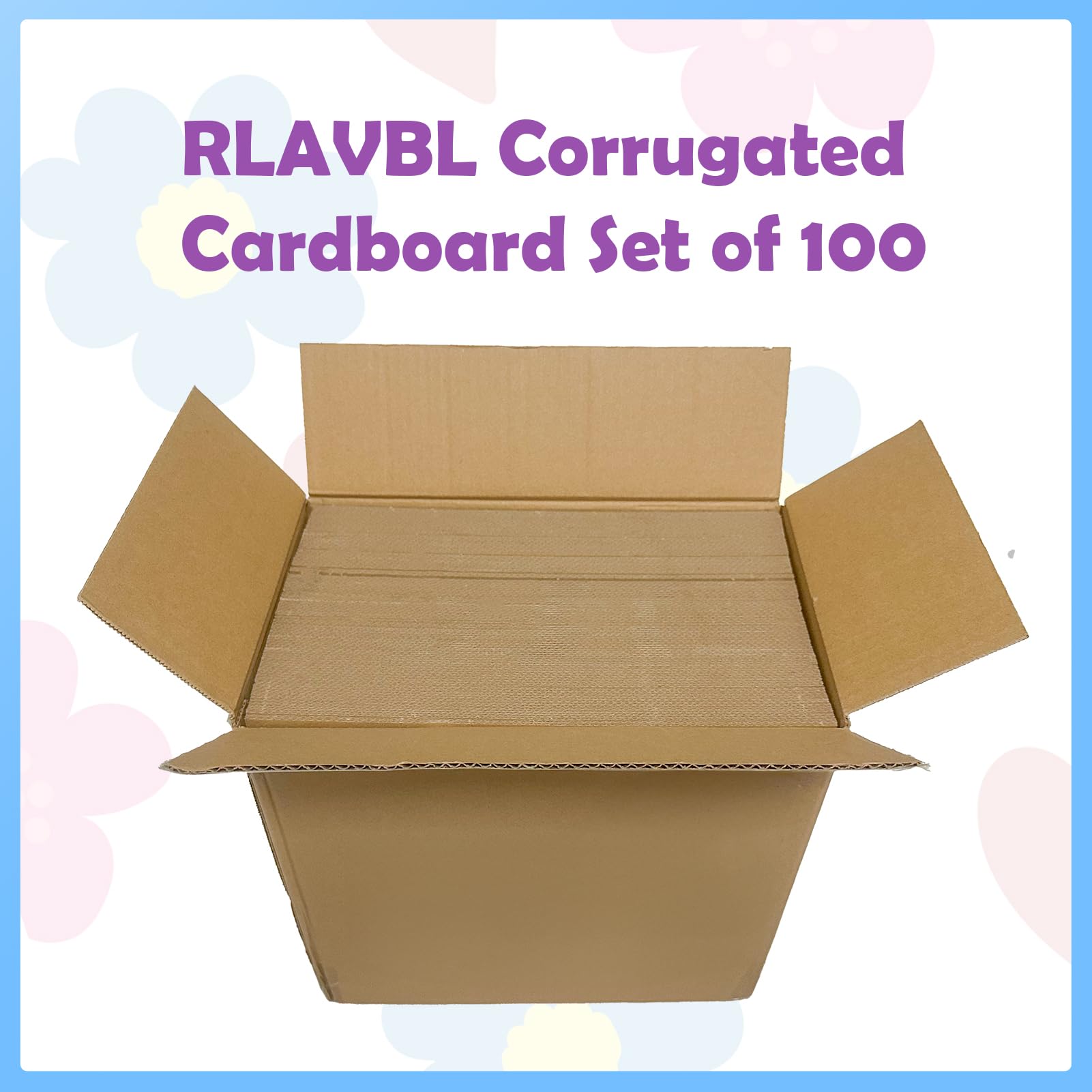 RLAVBL 200 Pack 3.5x4.5 White Corrugated Cardboard Sheets, Flat Cardboard Inserts for Shipping, Mailing, Packing, DIY Crafts