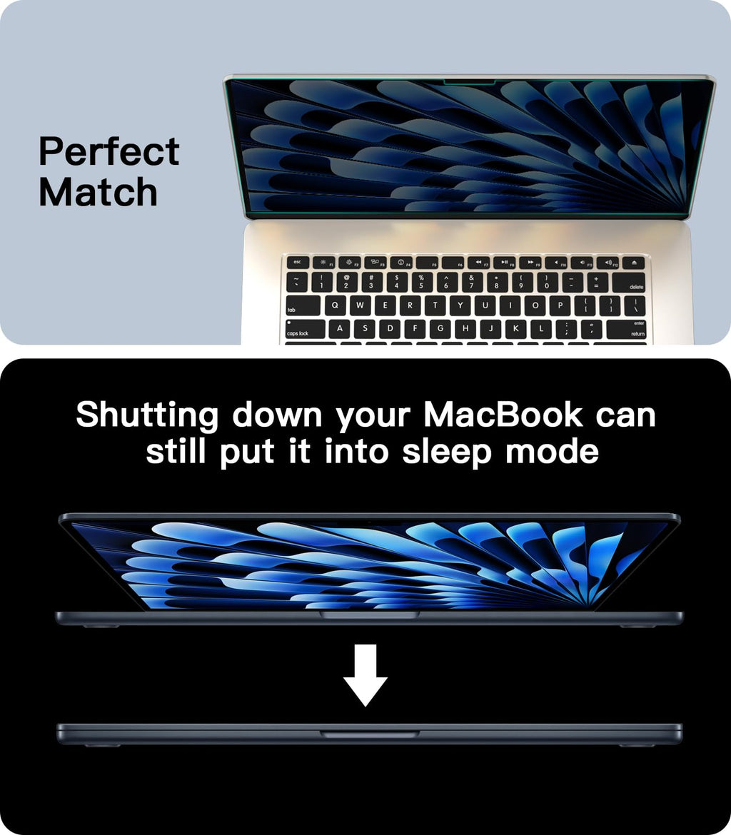 PYS MacBook Air 13.6 Inch Magnetic Privacy Screen for M2 Chip 2022 (A2681) - Removable Anti-Spy Laptop Shield