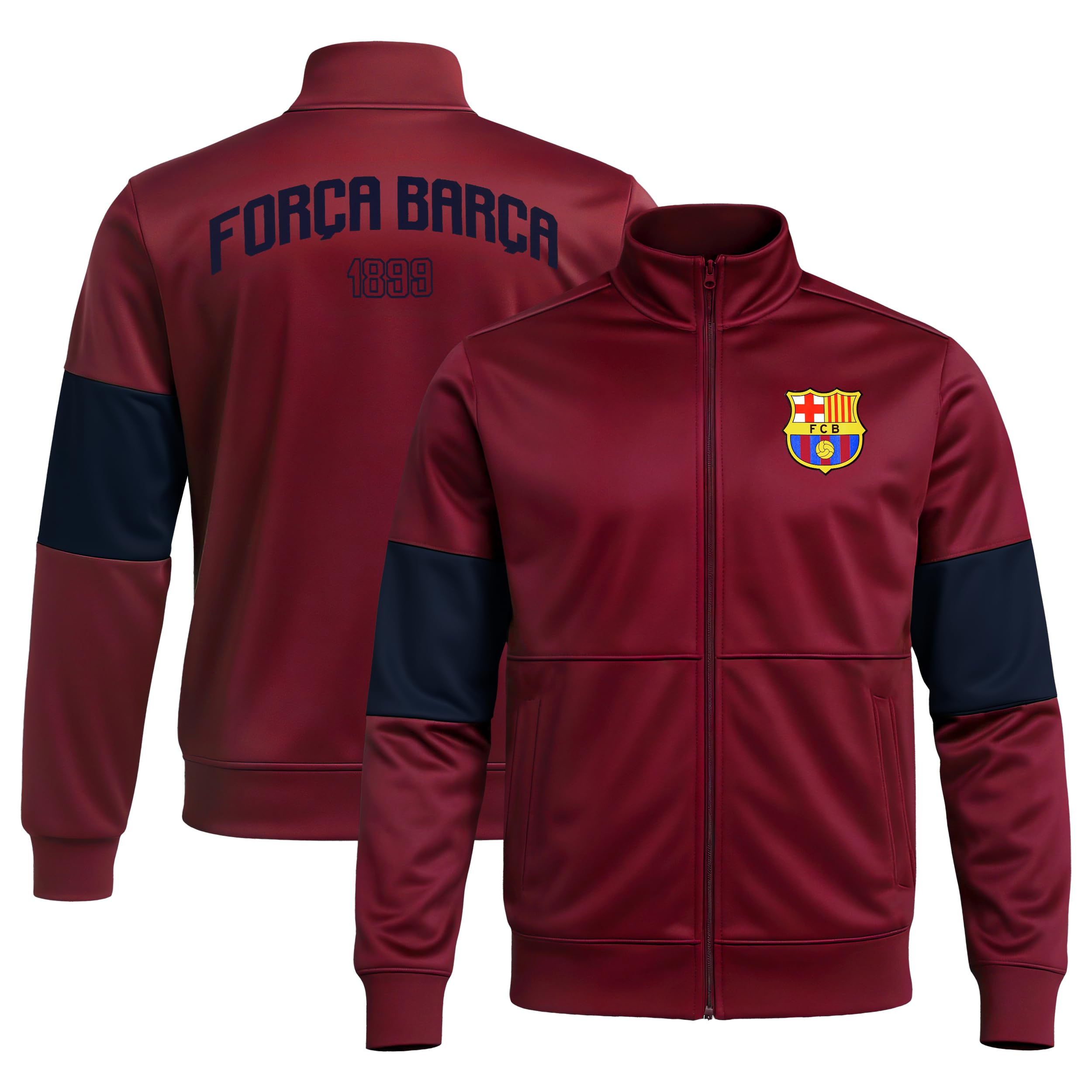 Icon Sports Officially Licensed FC Barcelona Soccer Track Jacket - Unisex Adult