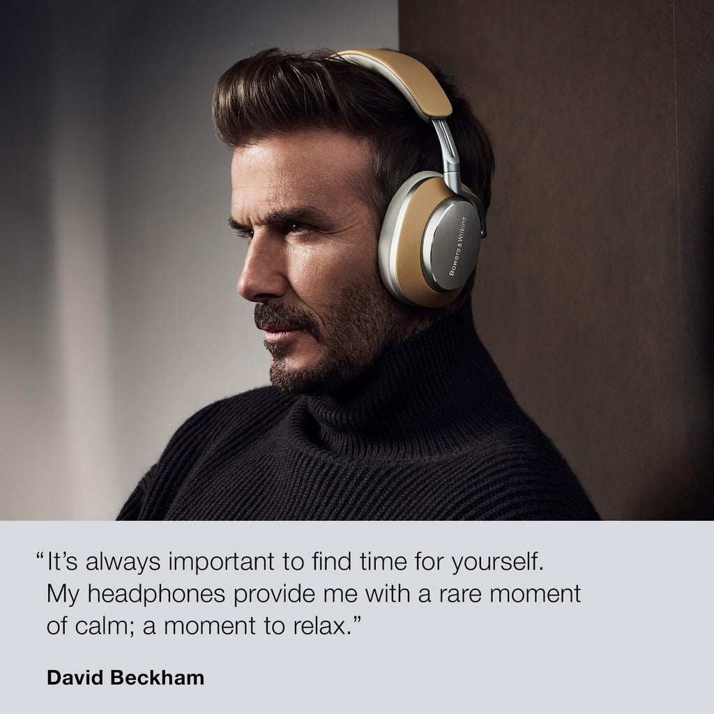 Bowers & Wilkins Px8 Over-Ear Headphones Wireless Bluetooth Noise Cancelling, Luxurious Materials, 30-Hour Battery Life, 15-Min Quick Charging, Black