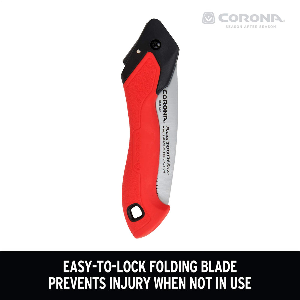 Corona RS 7245 Razor Tooth Folding Saw, 7-Inch Curved Blade, Steel
