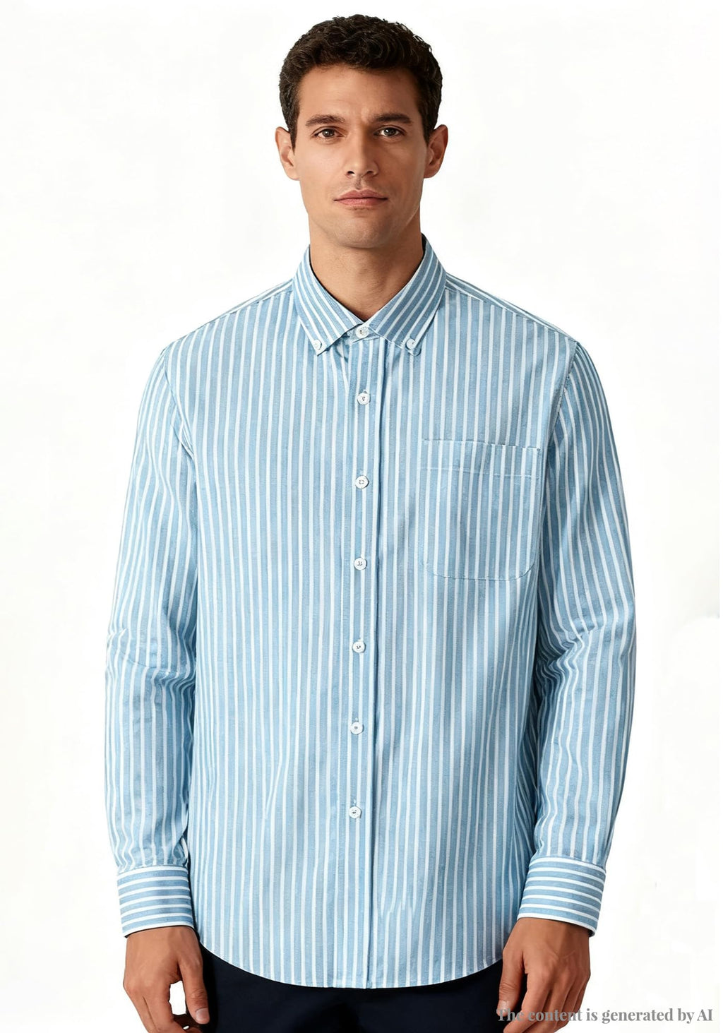 Cromoncent Mens Cotton Oxford Shirt Long Sleeve Button Down Dress Shirts with Pocket