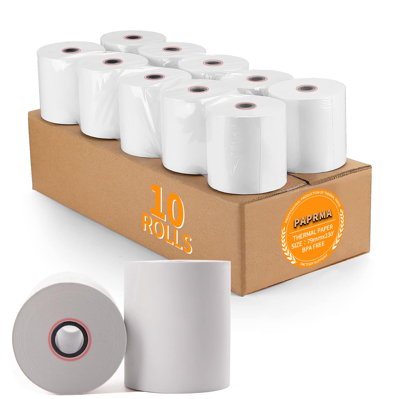2 1/4'' x 50' Thermal Receipt Paper 50 Rolls, 2.25x50ft Receipt Roll Cash Register Paper - For Credit Card Machine POS Terminal Clover Mini Verifone