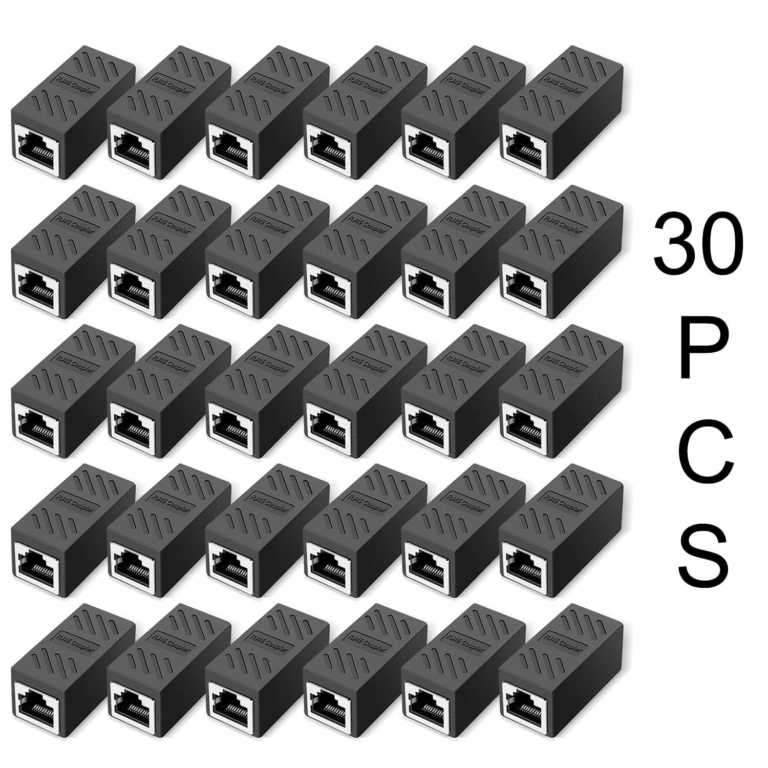 ZUZONG IP68 Waterproof RJ45 Coupler Splitter, Waterproof Ethernet Coupler 1 in 2 Out Splitter IP68 Ethernet Outdoor LAN Cable Connector for Cat5/Cat5e/Cat6/Cat7/Cat8 Ethernet Cable (1 Pair Female)