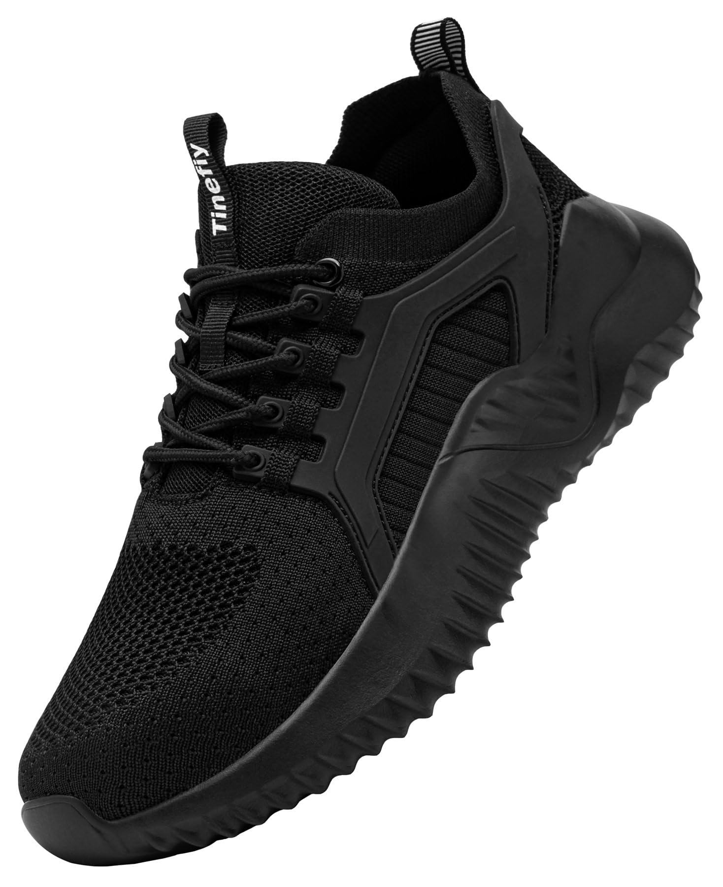 Tinefiy Steel Toe Shoes for Women Work Sneakers Lightweight Comfortable Safety Toe Slip On Puncture Proof Footwear Indestructible Shoe