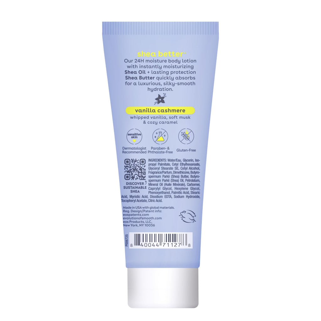 eos 24H Moisture Travel Body Lotion- Fresh & Cozy, Travel Size Essential, Toiletries, Mini Body Lotion, 2.5 fl oz