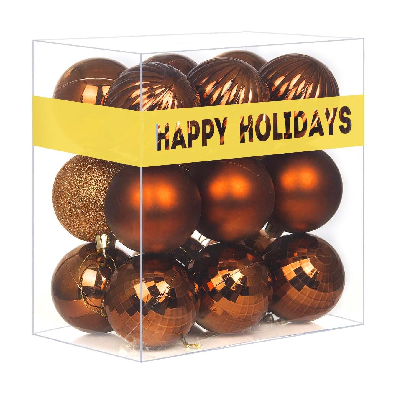 Bubblegun Pink 1.6" Small Christmas Balls Christmas Tree Decoration Ornaments Shatterproof Hanging Balls for Birthday Halloween Holiday Wedding Decorations Set of 12pcs