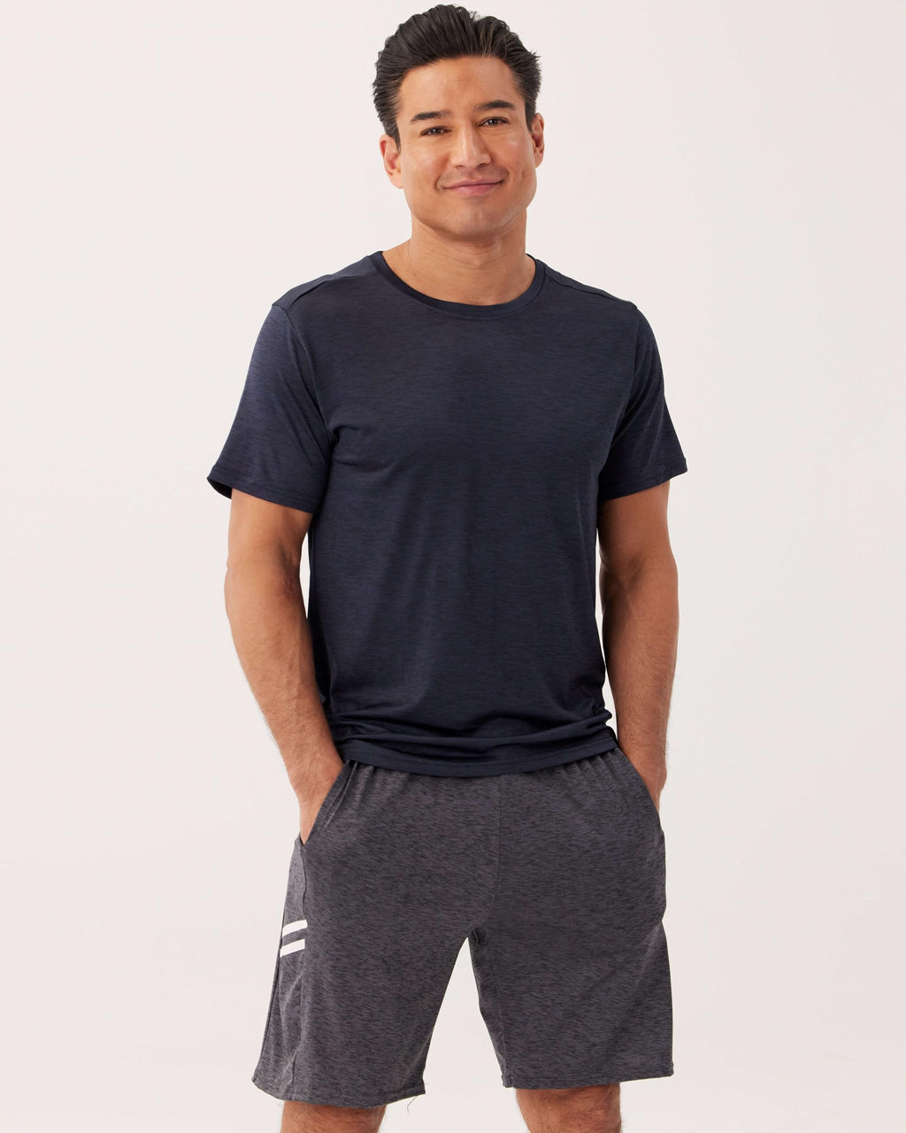 Real Essentials 5 Pack: Men's Dry-Fit Short Sleeve Crew Neck T Shirts Fitness Running Gym Workout Cool Exercise Athletic Tee