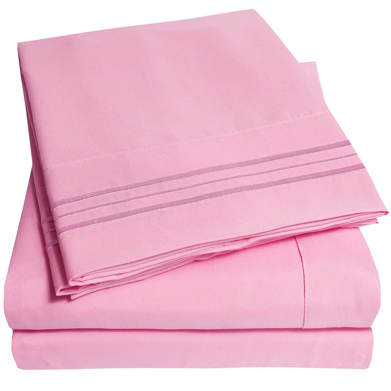 1500 Supreme Collection Extra Deep Pocket Sheets Set - Luxury Soft Bed Sheets, Wrinkle Free, Bedding, Over 40 Colors, 21 inch Extra Deep Pocket, Twin, Black