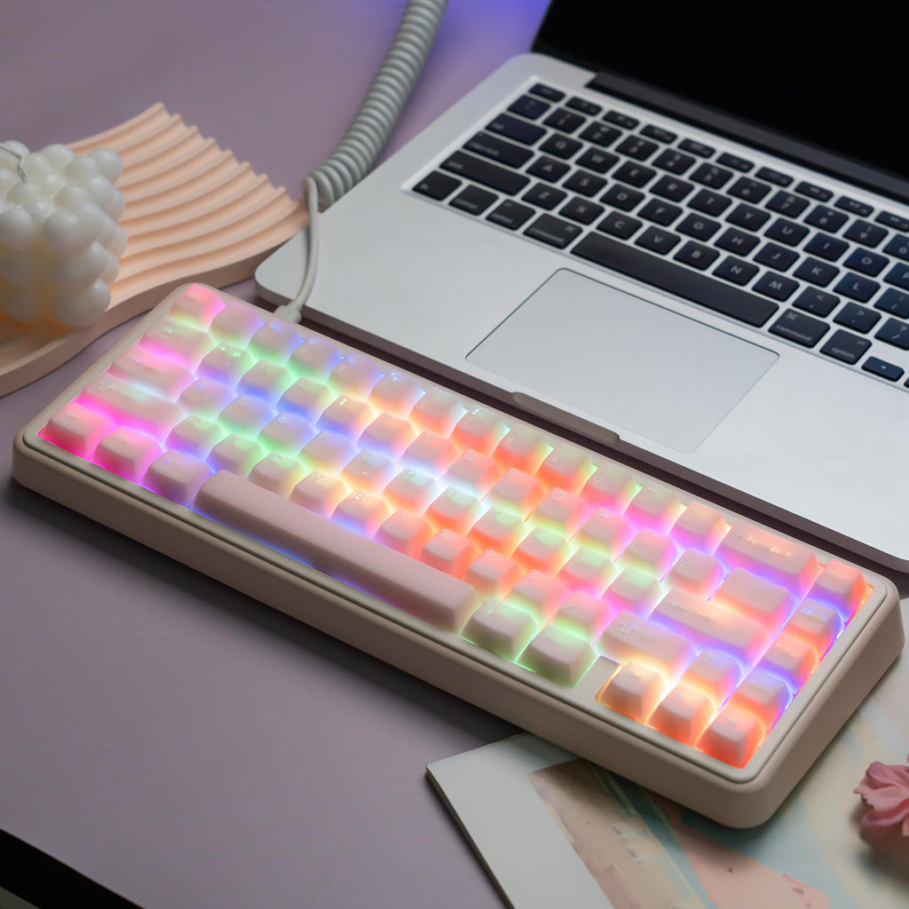 dagaladoo Black Topographic keycaps Double Shot PBT keycaps Shine Through Keyboard Keys Side Printed Key caps Cherry Profile Custom keycap Set for100%, 75%, 65%, 60% US Layout Mechanical Keyboard