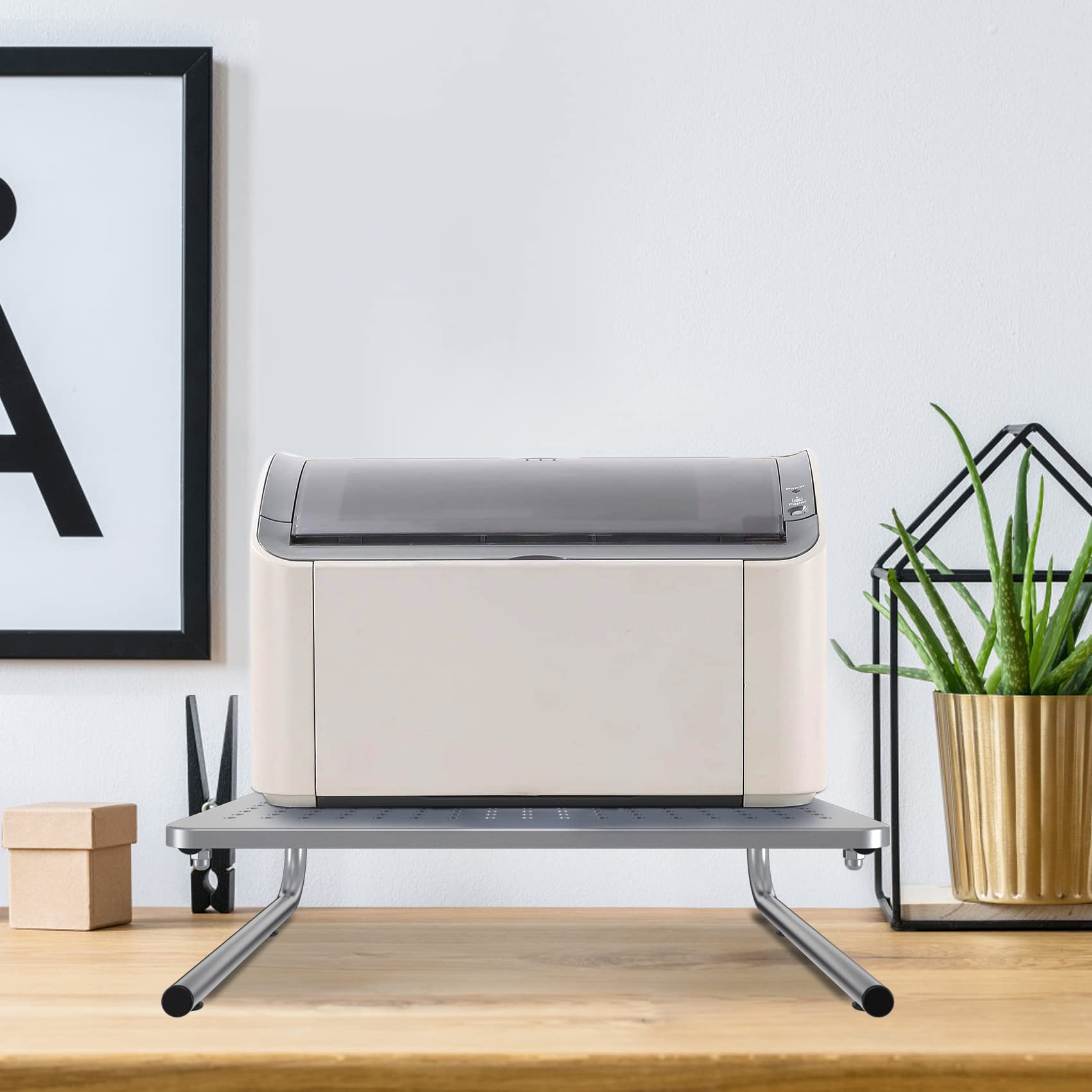 suptek Clamp-on 32 Inch Dual Monitor Desk Mount Riser Shelf Computer Stands for 2 Monitor,Laptop,Printer, Notebook,32.2” x 7.8” x 5.7”