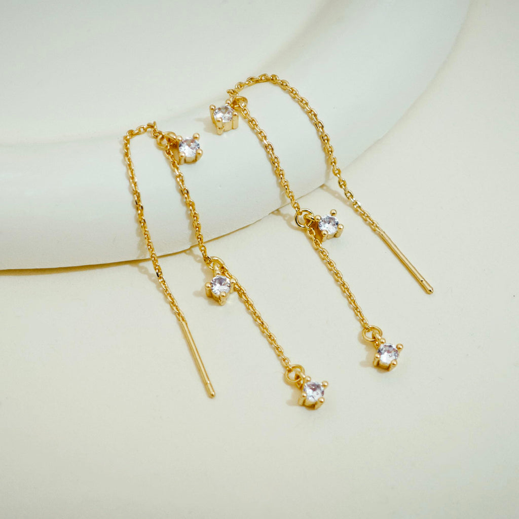 Gold Earrings for Women Trendy, Simple Dainty 14K Gold Plated Paperclip Square Chain Link Dangle Hoops Earrings Pin Stud Huggie Earrings Lightweight Hypoallergenic Minimalist Aesthetic Gold Jewelry for Christmas Gifts