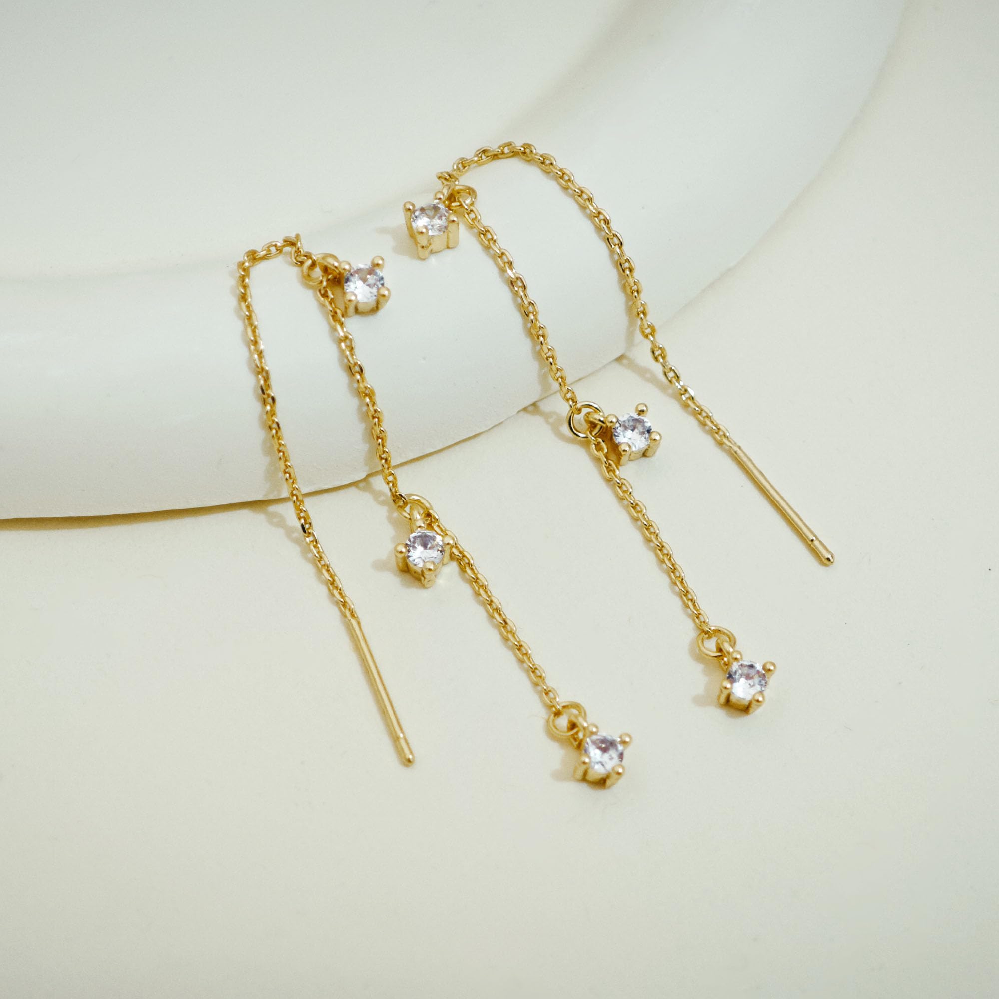 Gold Earrings for Women Trendy, Simple Dainty 14K Gold Plated Paperclip Square Chain Link Dangle Hoops Earrings Pin Stud Huggie Earrings Lightweight Hypoallergenic Minimalist Aesthetic Gold Jewelry for Christmas Gifts