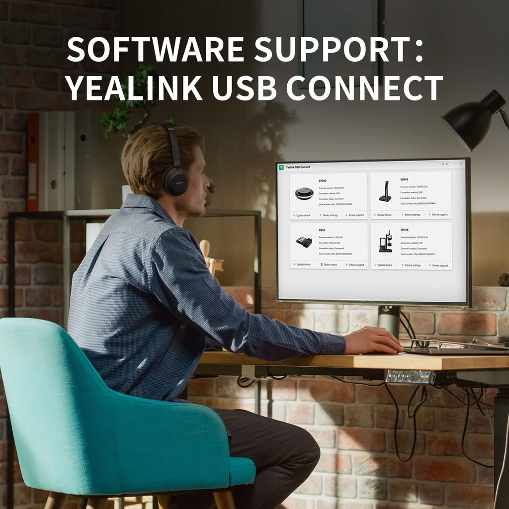 Yealink USB Wired Mono Headset,UH37 Computer Headset with Noise Cancelling Microphone,USB-A/C Call Center Headset for Teams,Zoom,Computer PC Laptop