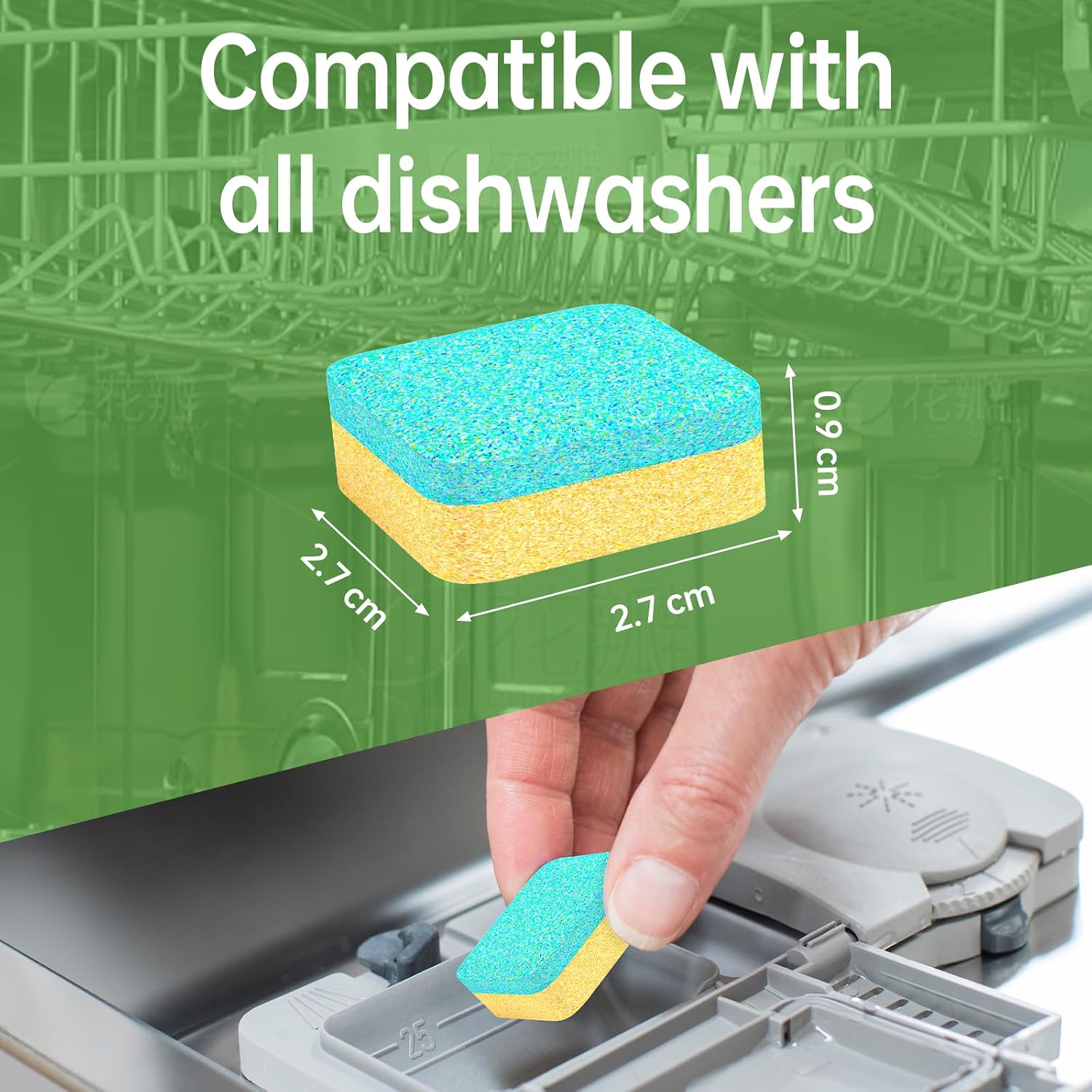Dishwasher Cleaner and Deodorizer Tablets, Dishwasher Cleaning Tablets 24 Pack - Helps Remove Limescale & Odor, Prevents Buildup in Pipes, Safe for All Dishwashers, Lemon Scent - 12 Month Supply