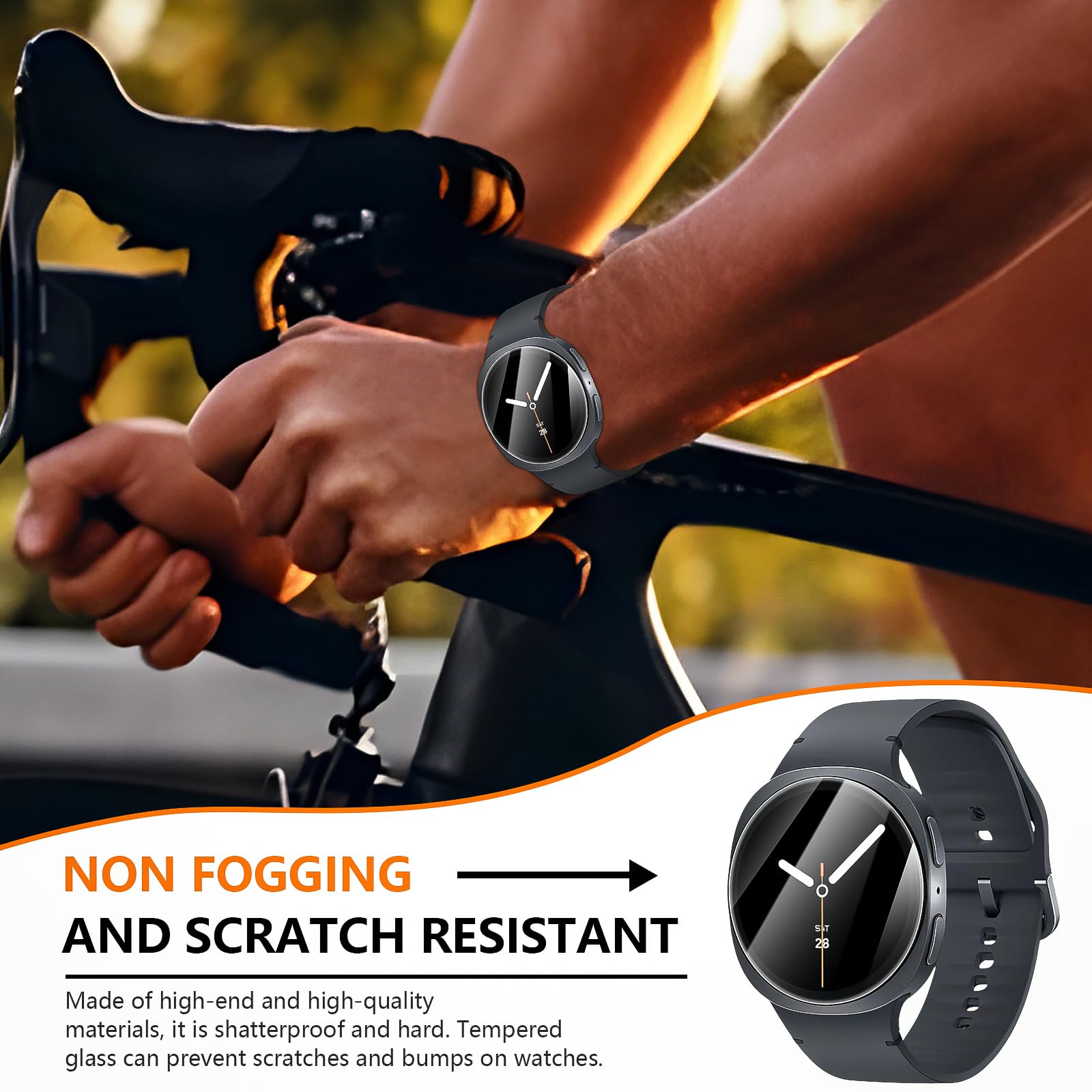 Suoman 4-Pack for Samsung Galaxy Watch 4 Classic 46mm Tempered Glass Screen Protector for Galaxy Watch 4 Classic 46mm Smartwatch [2.5D 9H Hardness] [Anti-Scratch]