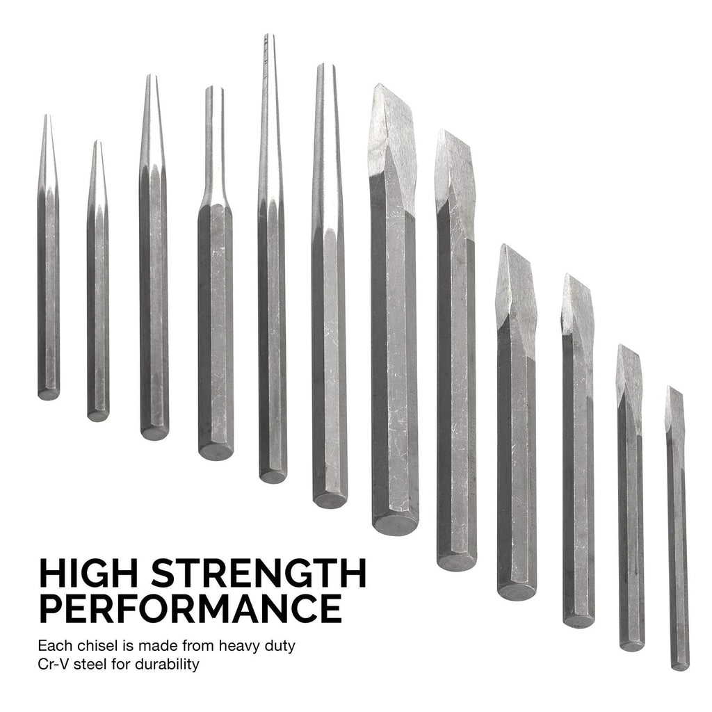 NEIKO 02638A 5-Inch Automatic Center Punch for Metal, Adjustable Impact Spring Loaded Center Punch Tool, Spring Punch, Center Punch Spring Loaded, Auto Center Punch