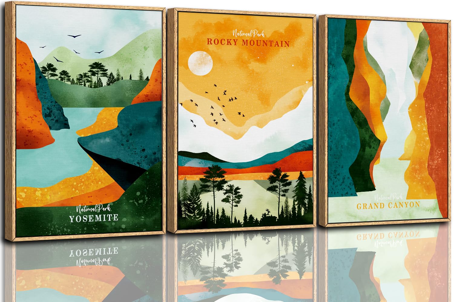 CHDITB Abstract Modern Framed Canvas Wall Art Set, Contemporary Artwork for Home Decor, Neutral Pastel Illustration Wall Painting, Nordic Minimal Zen Art Prints for Living Room Office-16 x24 x3