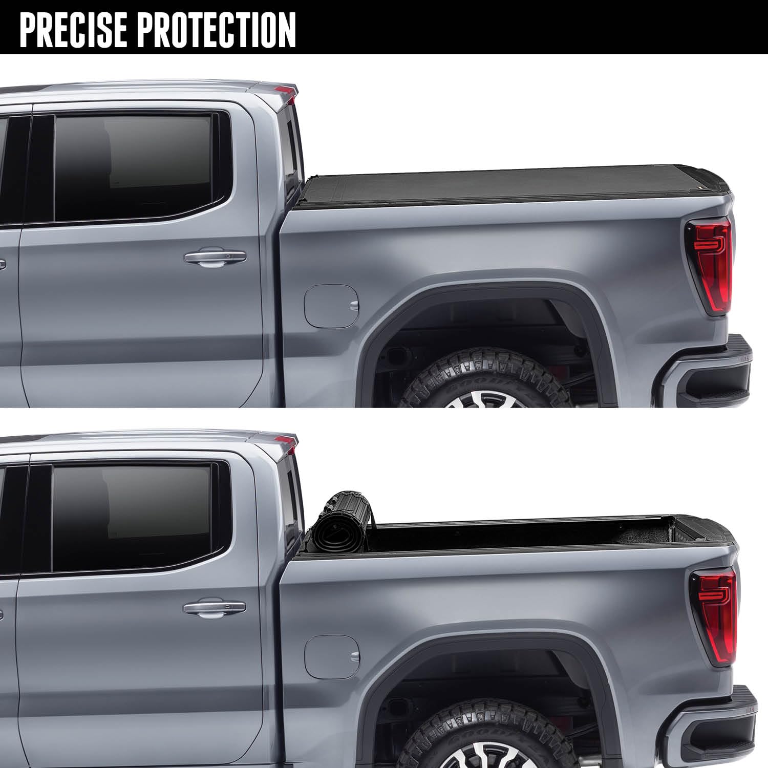 RealTruck BAK BAKFlip F1 Hard Folding Truck Bed Tonneau Cover | 772133 | Fits 2020-2026 Chevy/GMC Silverado/Sierra 2500/3500HD 6' 10" Bed (82.2")