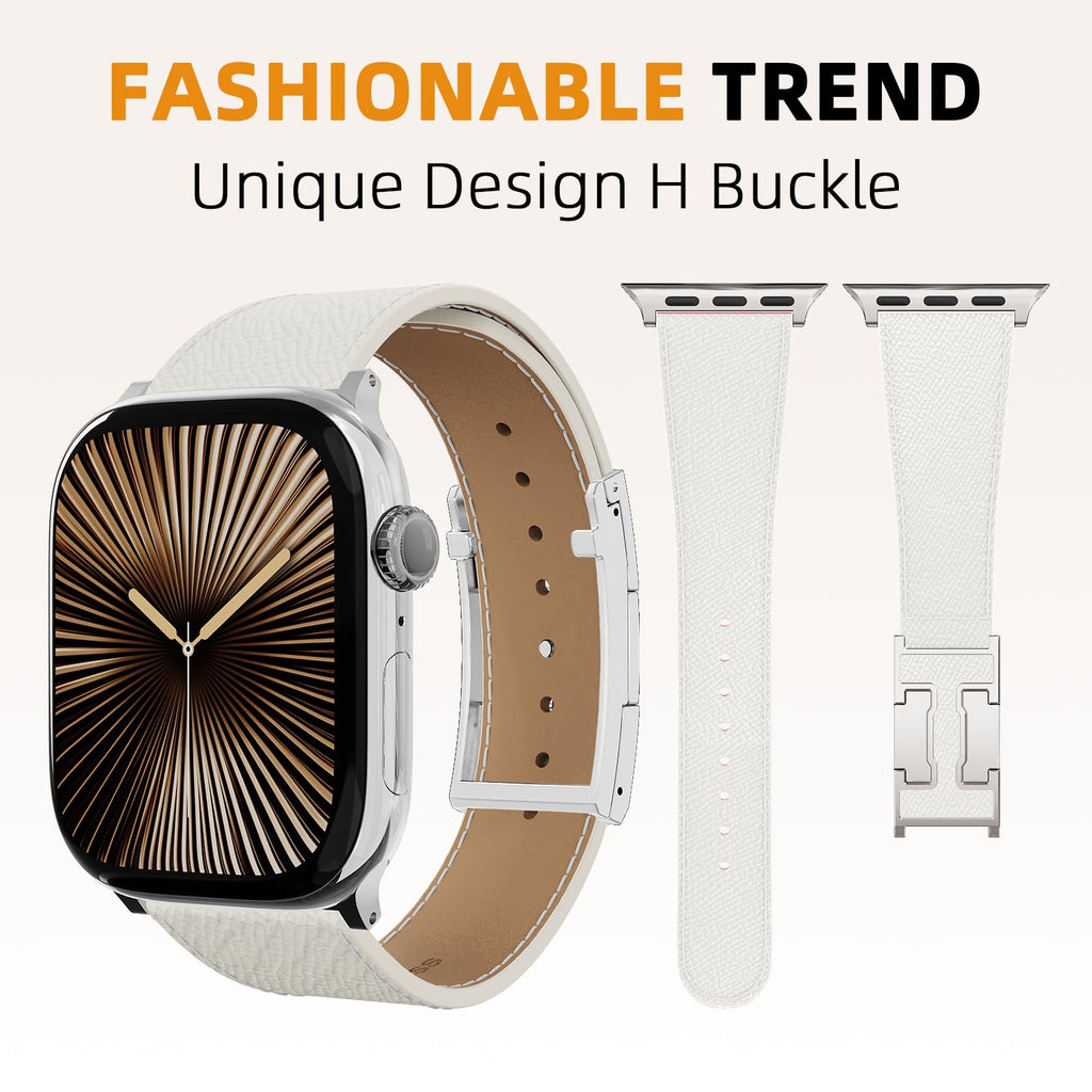 Designer Leather Band Compatible with Apple Watch 49mm46mm45mm44mm42mm41mm 40mm38mm for Women,Magnetic Buckle Replacement Strap for iWatch Ultra 3/2 /1 SE 3/2/1 Series 11/10/9/8/7/6/5/4/3/2/1