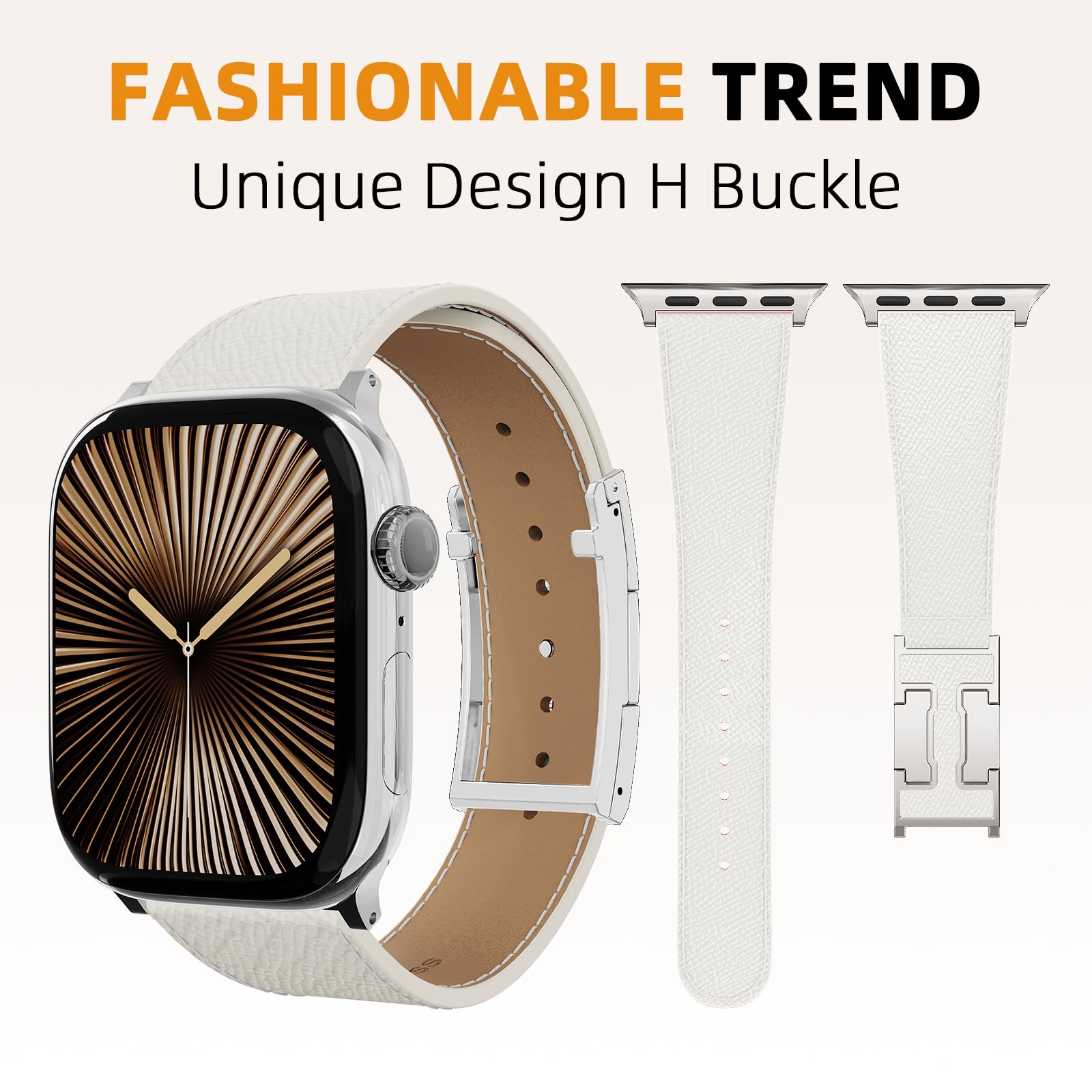 Designer Leather Band Compatible with Apple Watch 49mm46mm45mm44mm42mm41mm 40mm38mm for Women,Magnetic Buckle Replacement Strap for iWatch Ultra 3/2 /1 SE 3/2/1 Series 11/10/9/8/7/6/5/4/3/2/1