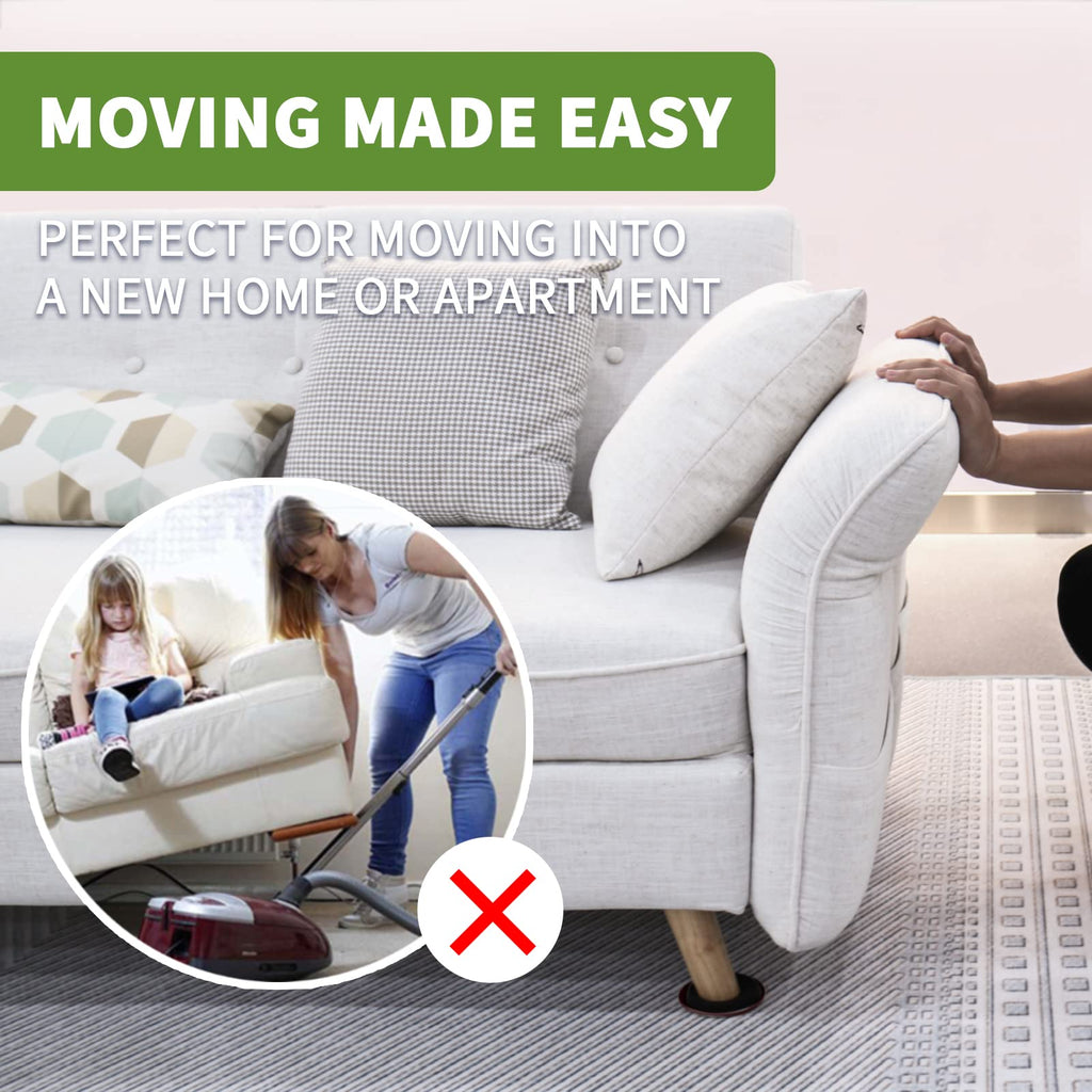 Furniture Sliders for Carpet 4 PCS - 9 1/2 inch Furniture Moving Slider Chair Legs Floors Protectors– Move Your Furniture Easy & Safely (for Carpet)