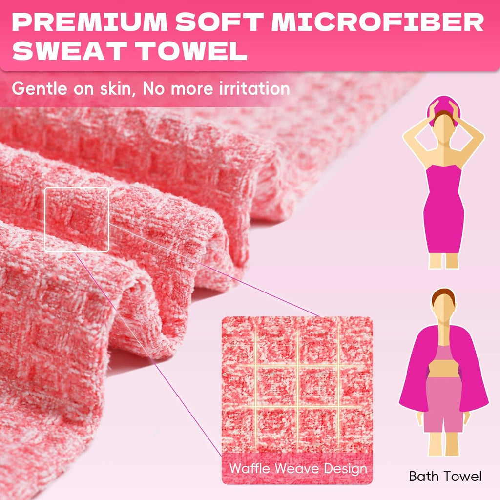 Microfiber Gym Towels for Showering Working Out Quick Dry Negative ions Large Middle Small Sizes Lightweight Gym Towel for Men Women Tennis Sports Towels for Body Hot Yoga Fitness Essentials
